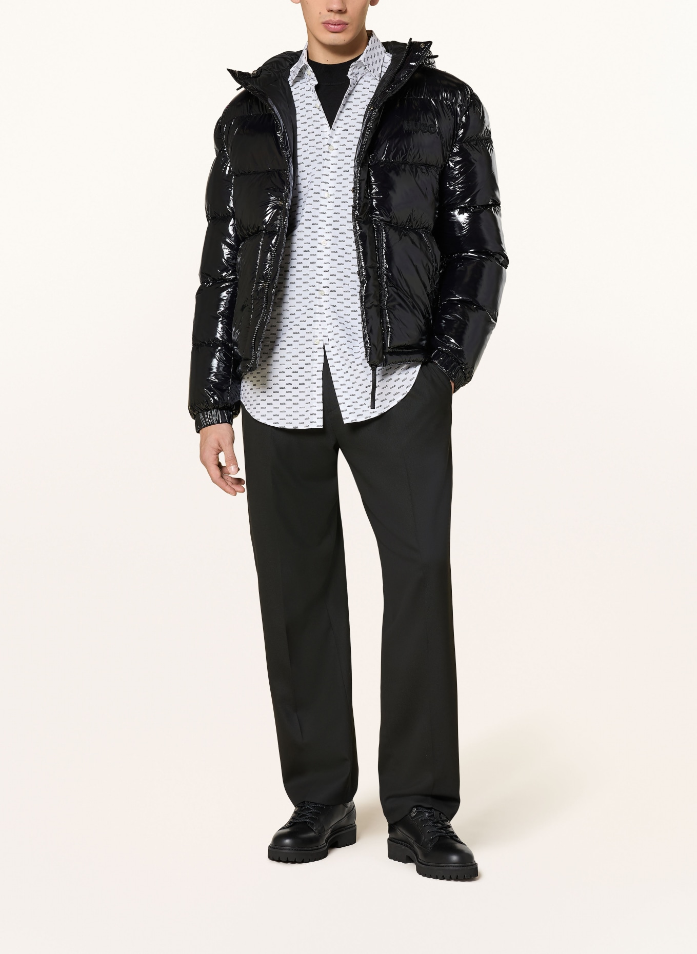 HUGO Steppjacke BARO: SCHWARZ