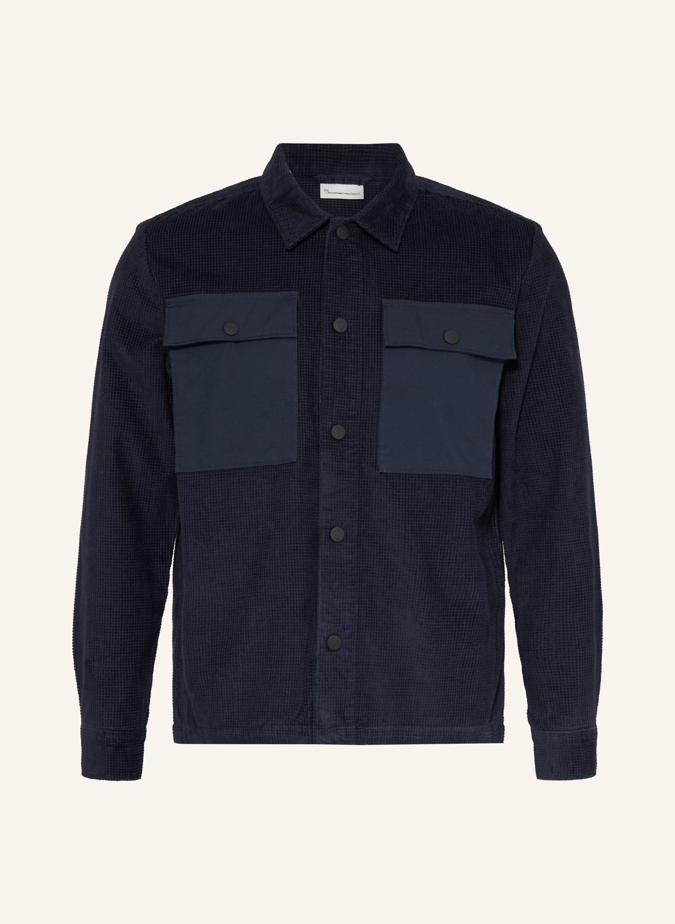 KnowledgeCotton Apparel Cord-Overshirt: DUNKELBLAU
