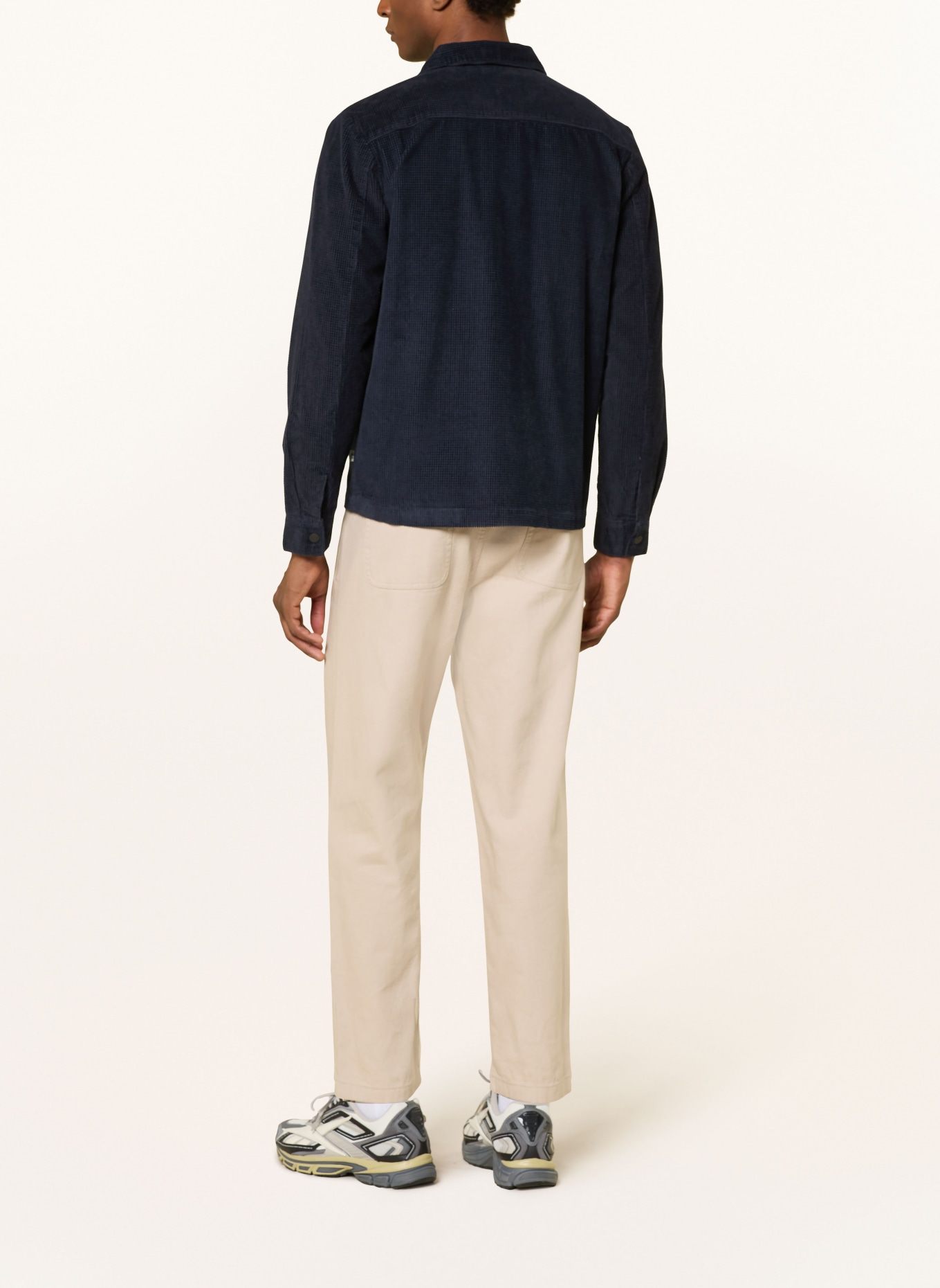 KnowledgeCotton Apparel Cord-Overshirt: DUNKELBLAU