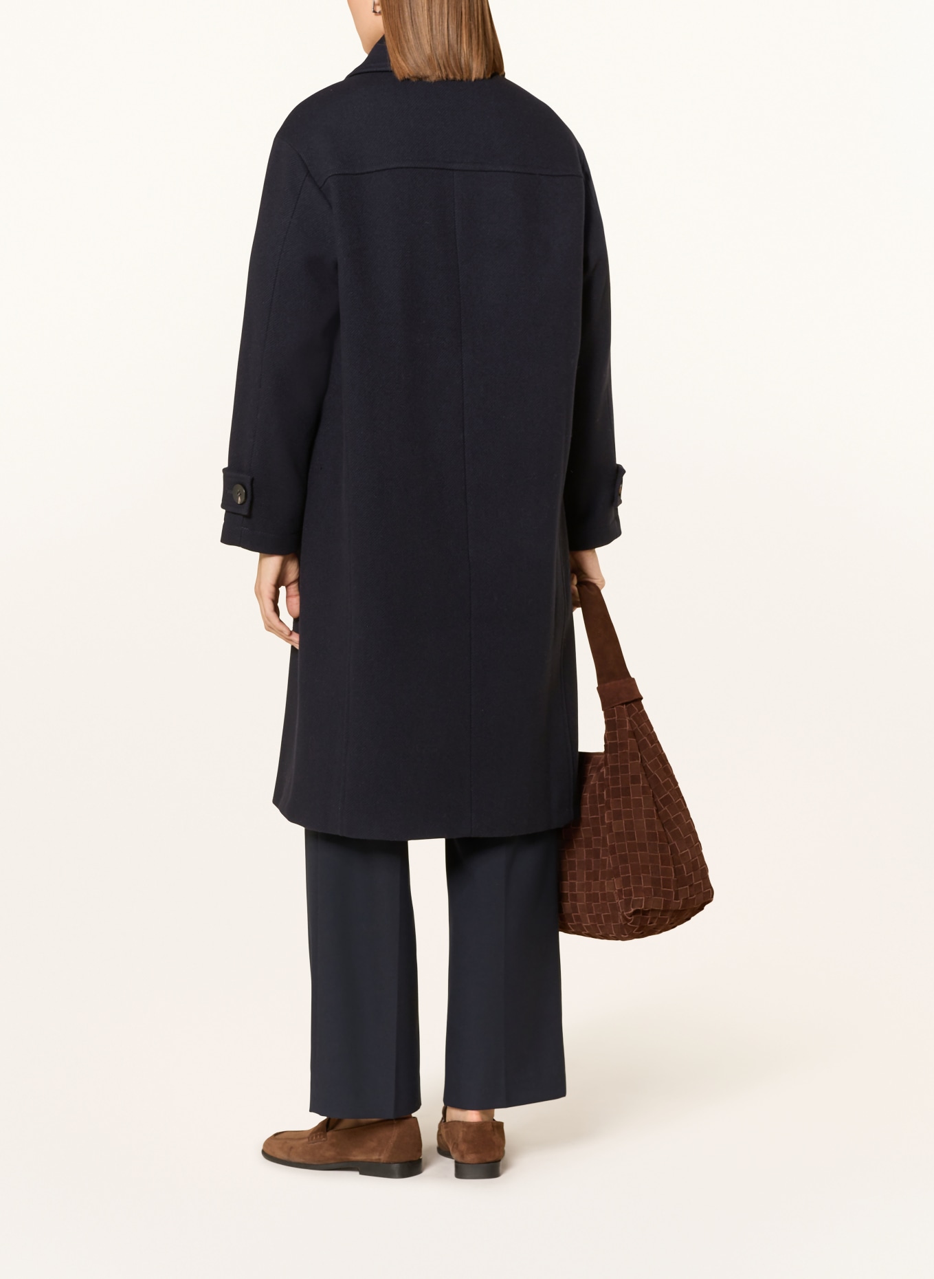 LANIUS Wollmantel: DUNKELBLAU