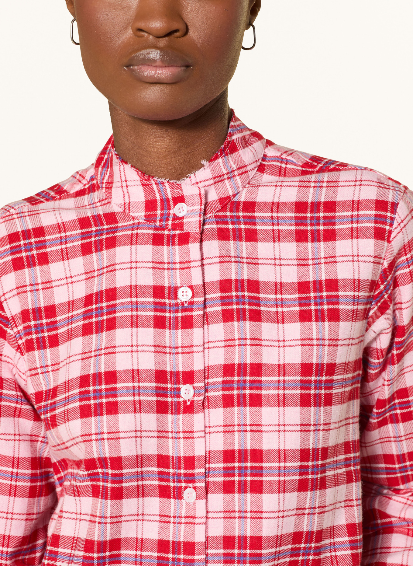 rossana diva Flanellbluse: ROT / ROSÉ / BLAU