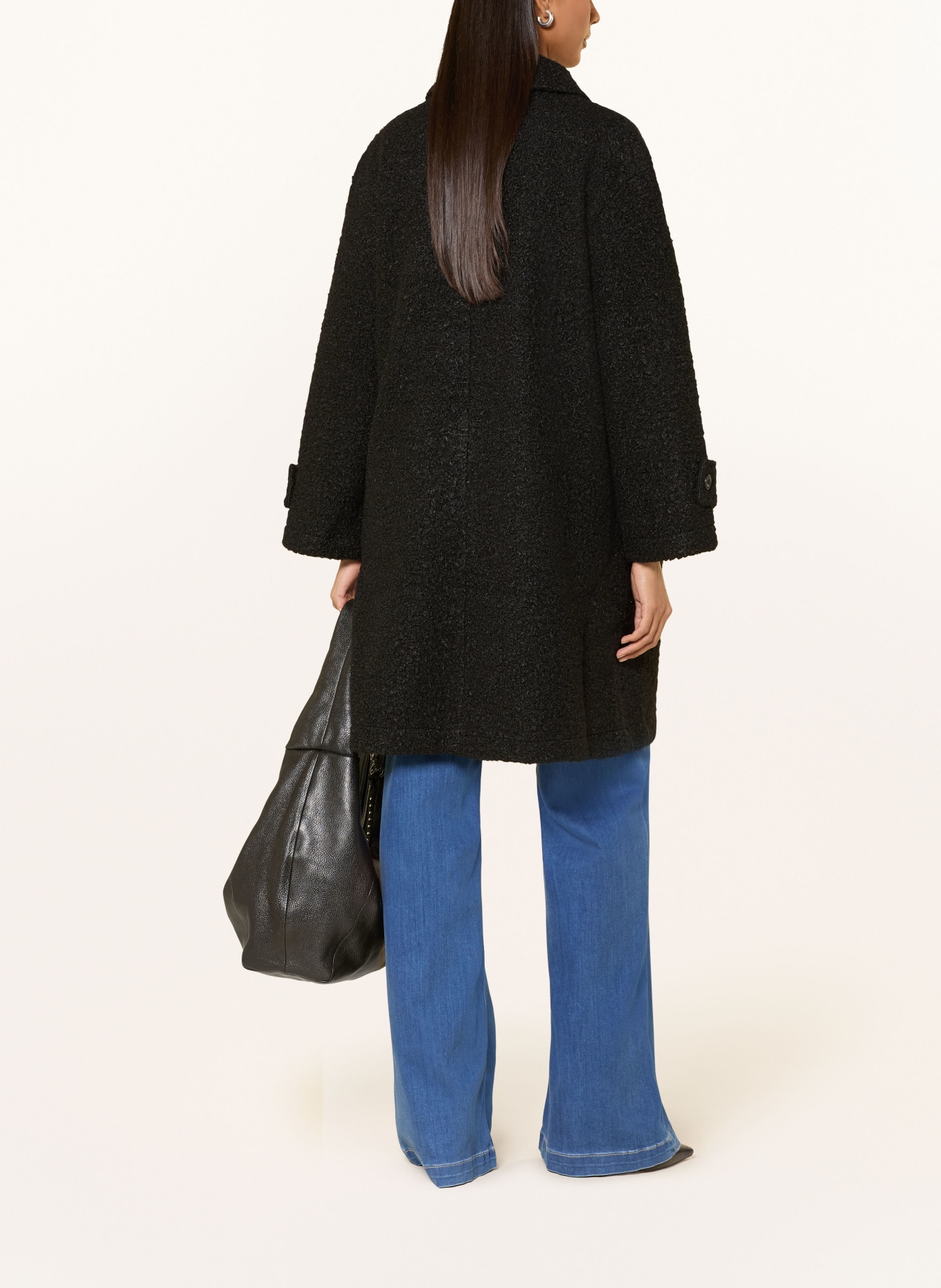 Miss Lagotte Bouclé-Mantel: SCHWARZ