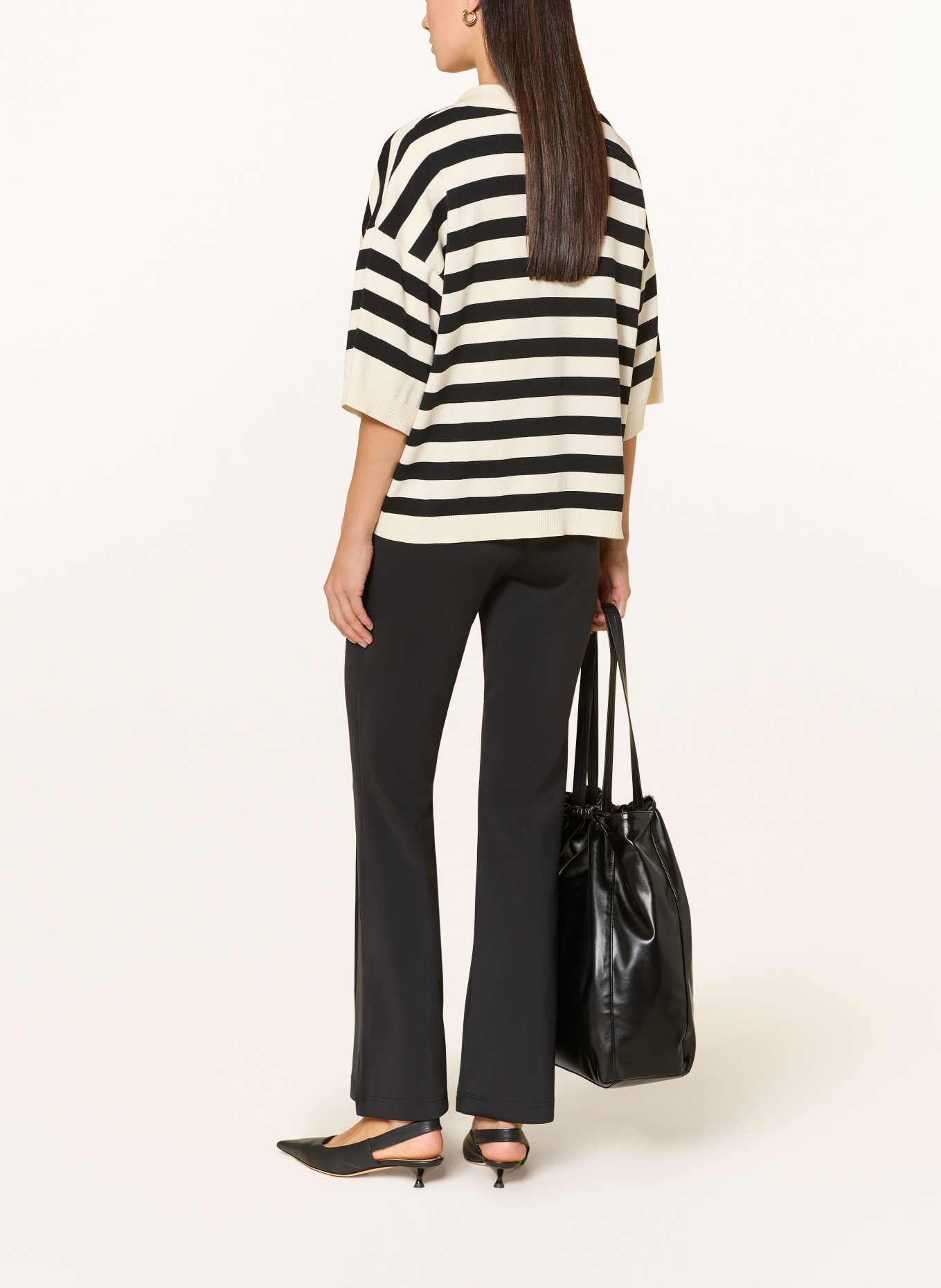 Miss Lagotte spodnie dżersejowe: CZARNY