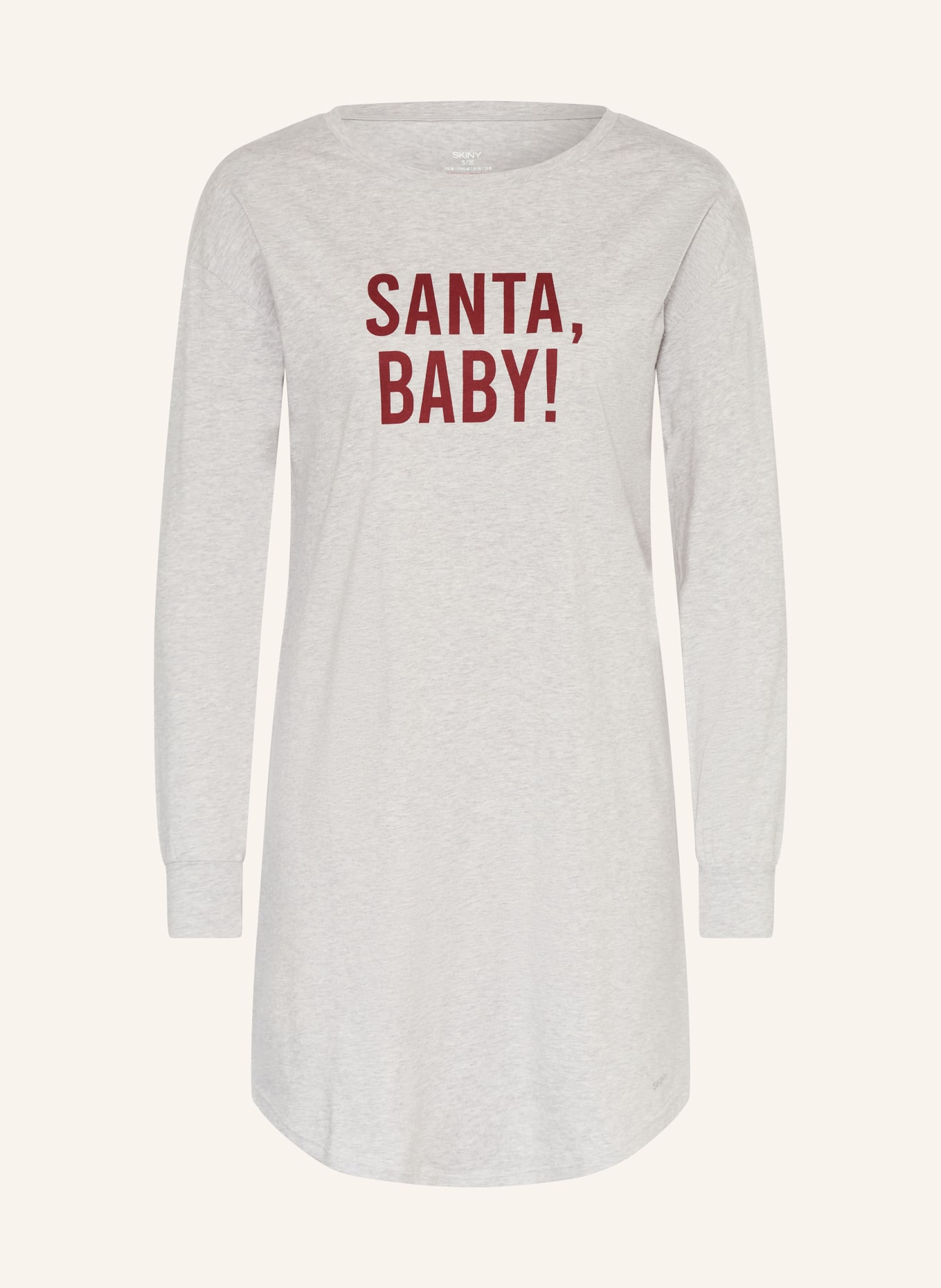 Skiny Nachthemd NIGHT IN SKINY: HELLGRAU