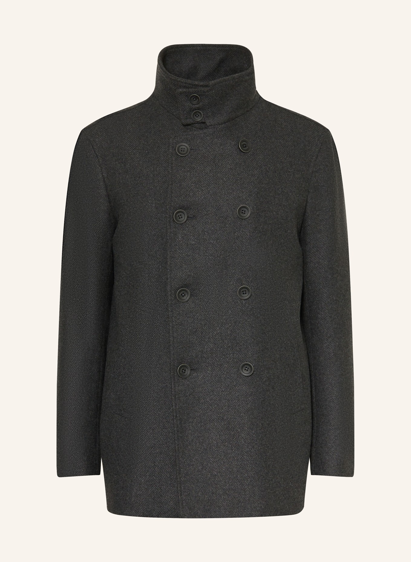 HERNO Cabanjacke: GRAU / DUNKELGRAU