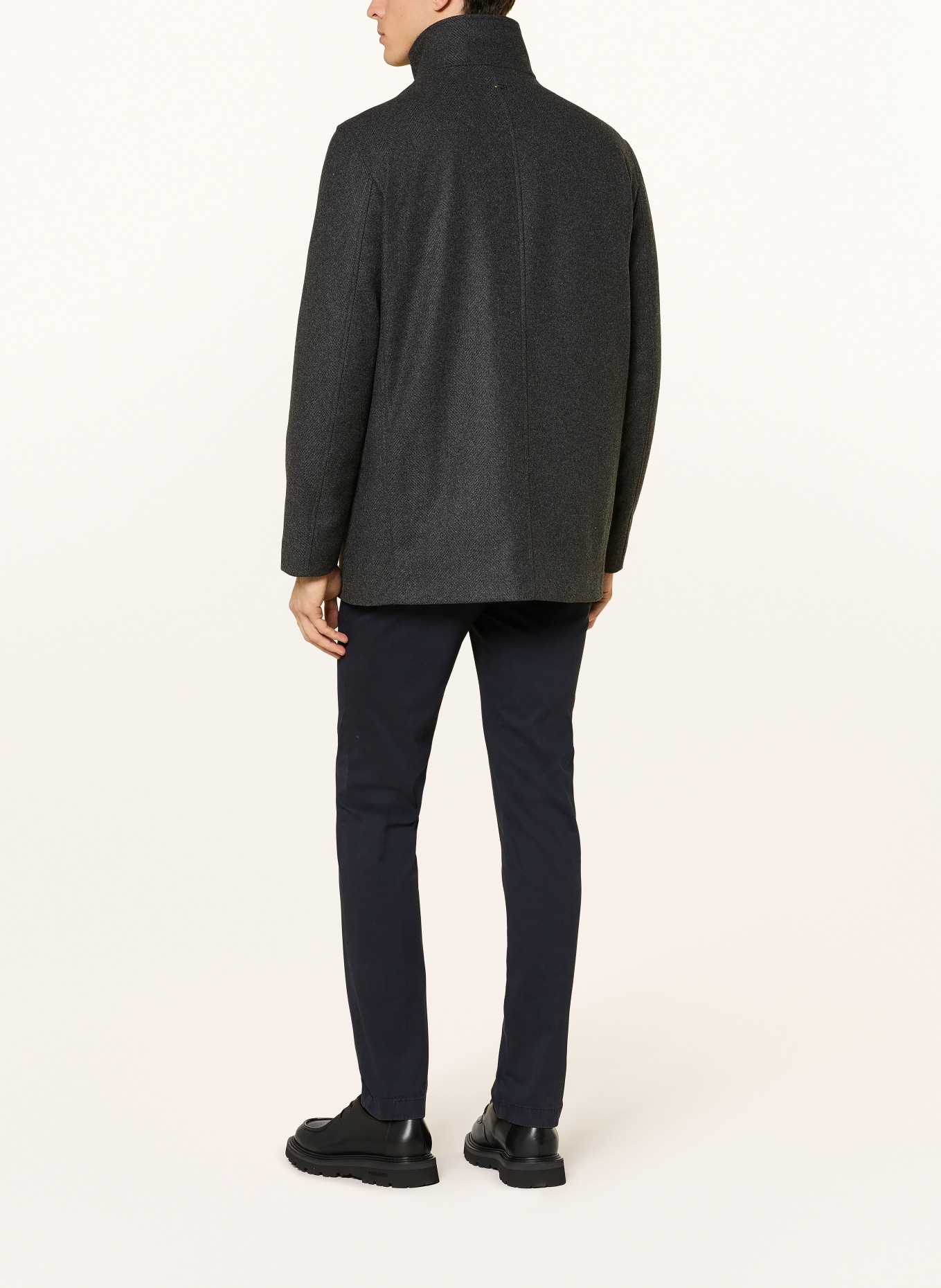 HERNO Cabanjacke: GRAU / DUNKELGRAU