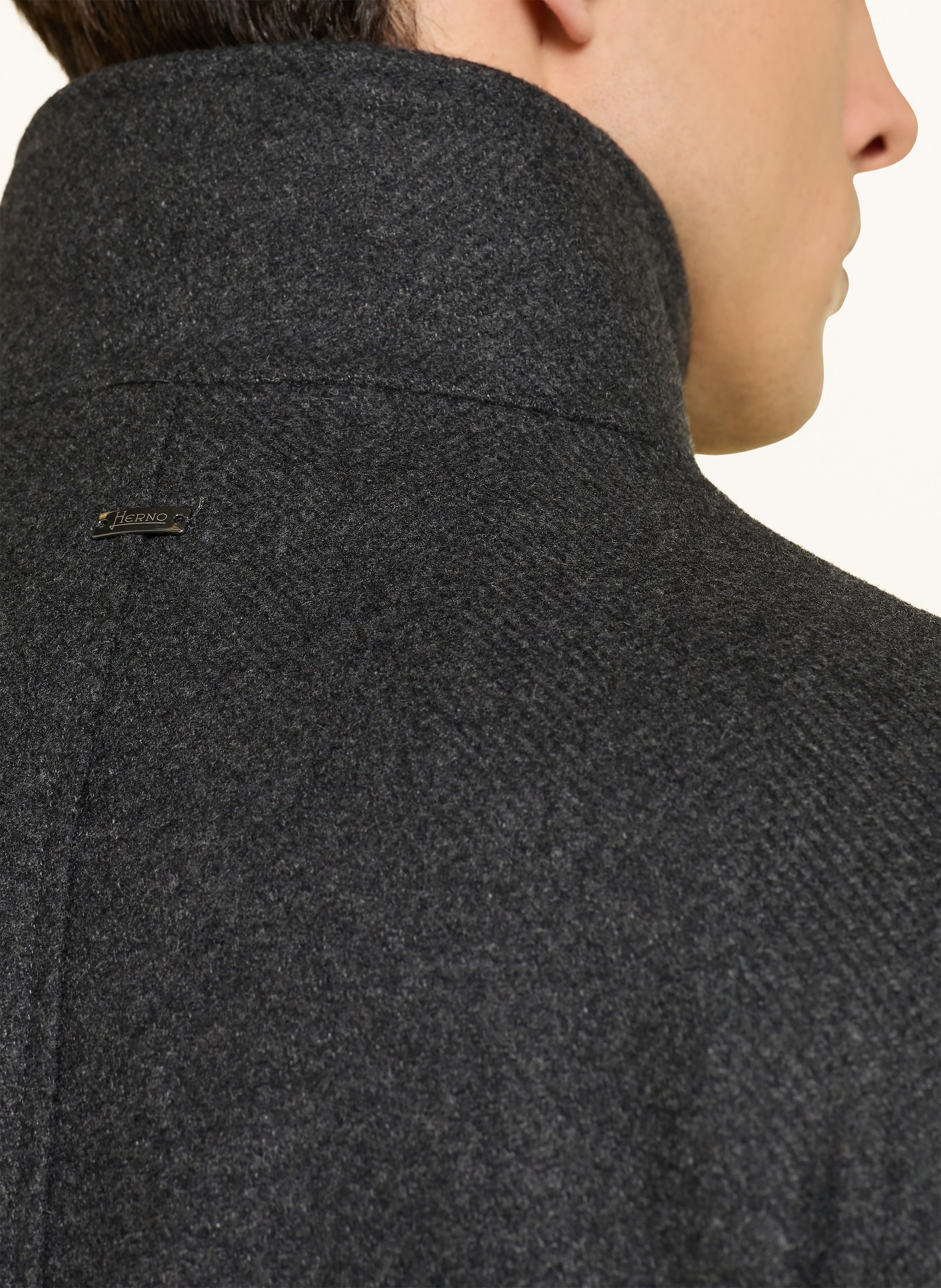 HERNO Cabanjacke: GRAU / DUNKELGRAU