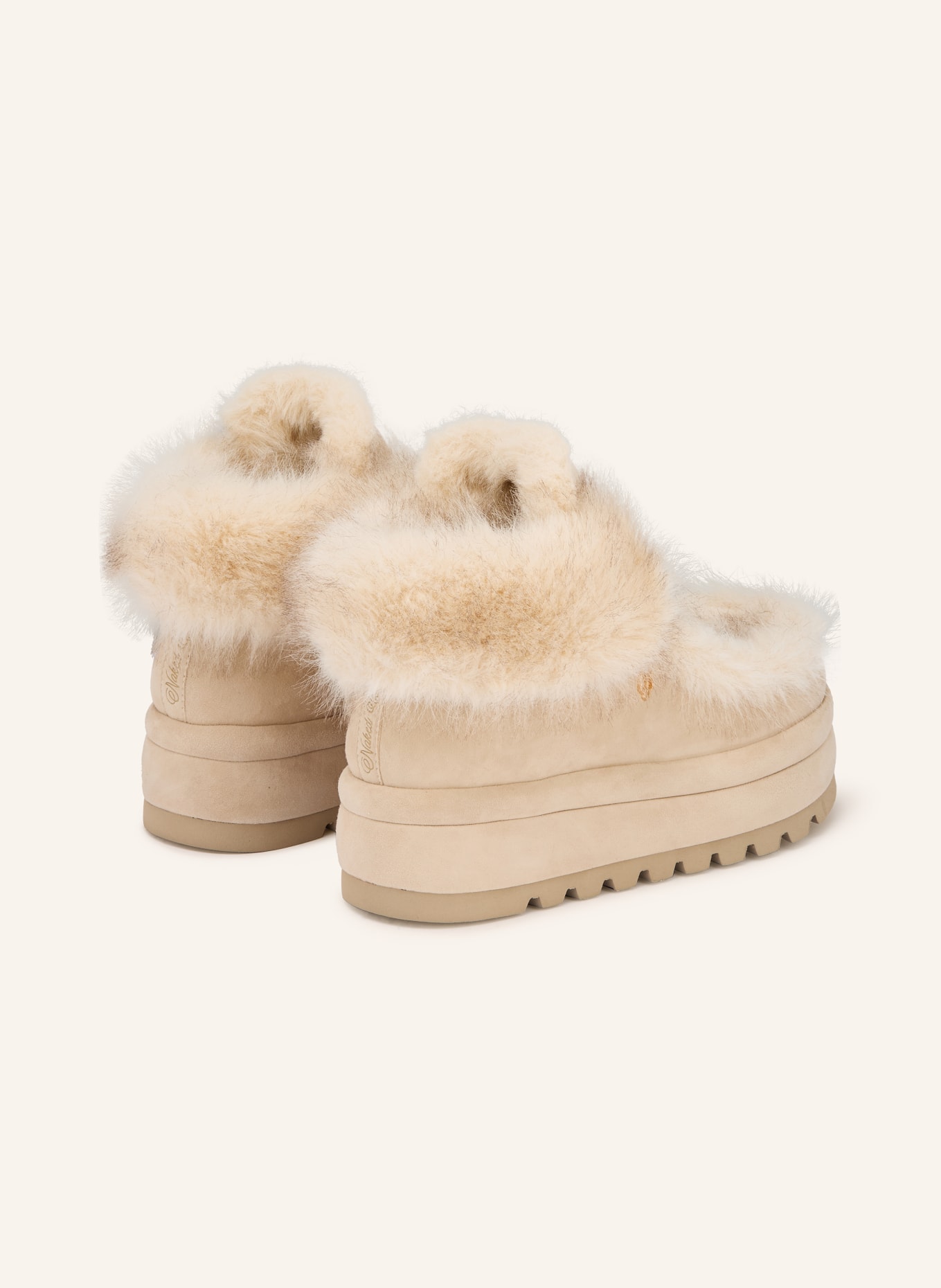 NAKED WOLFE Plateau-Boots BAMBI: BEIGE