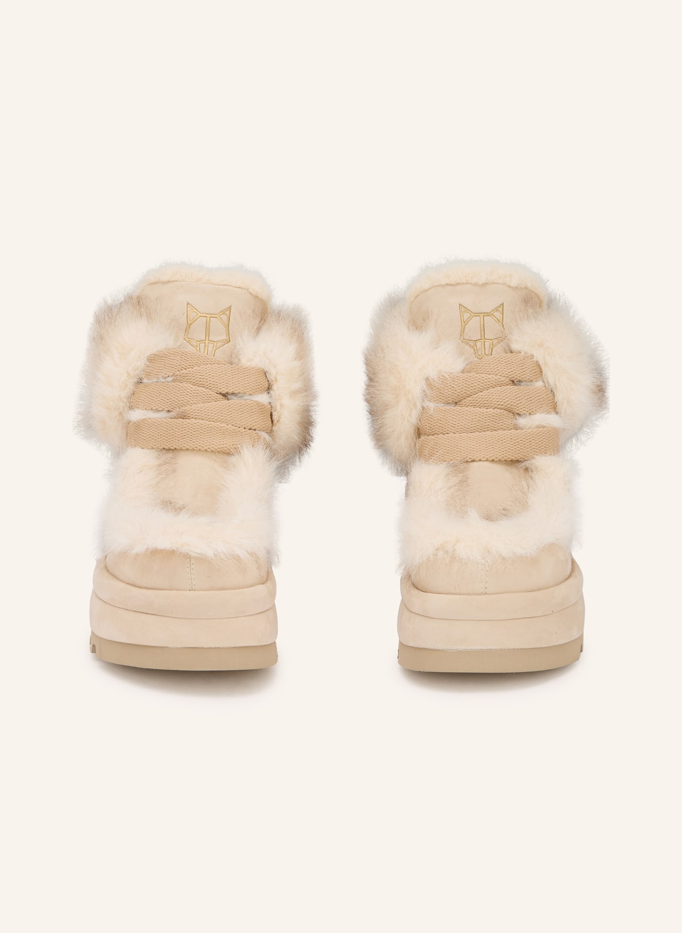 NAKED WOLFE Plateau-Boots BAMBI: BEIGE