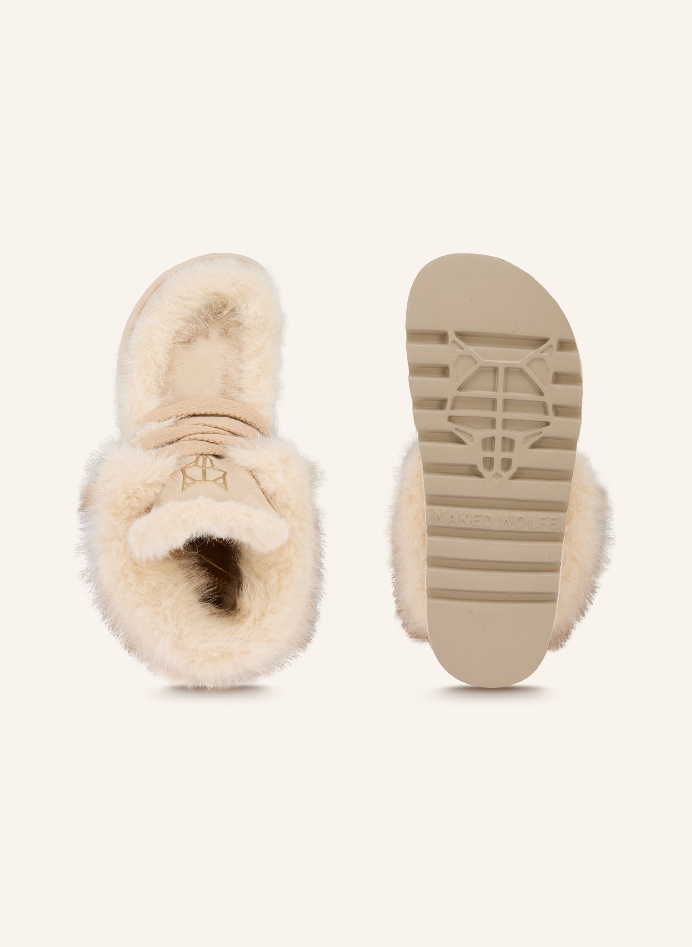 NAKED WOLFE Plateau-Boots BAMBI: BEIGE
