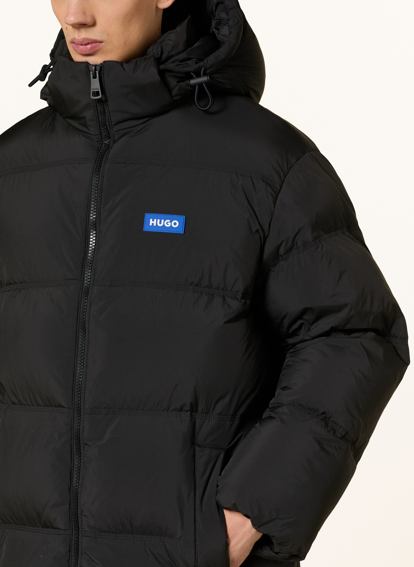 HUGO Steppmantel BODI: SCHWARZ