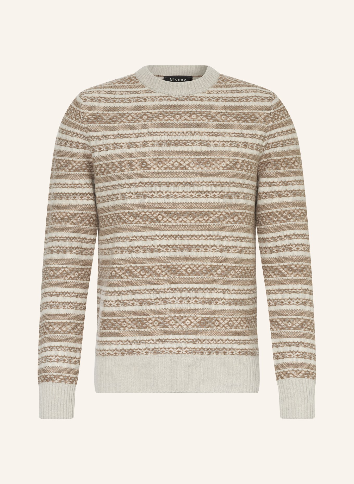 MAERZ MUENCHEN Pullover: BEIGE / BRAUN