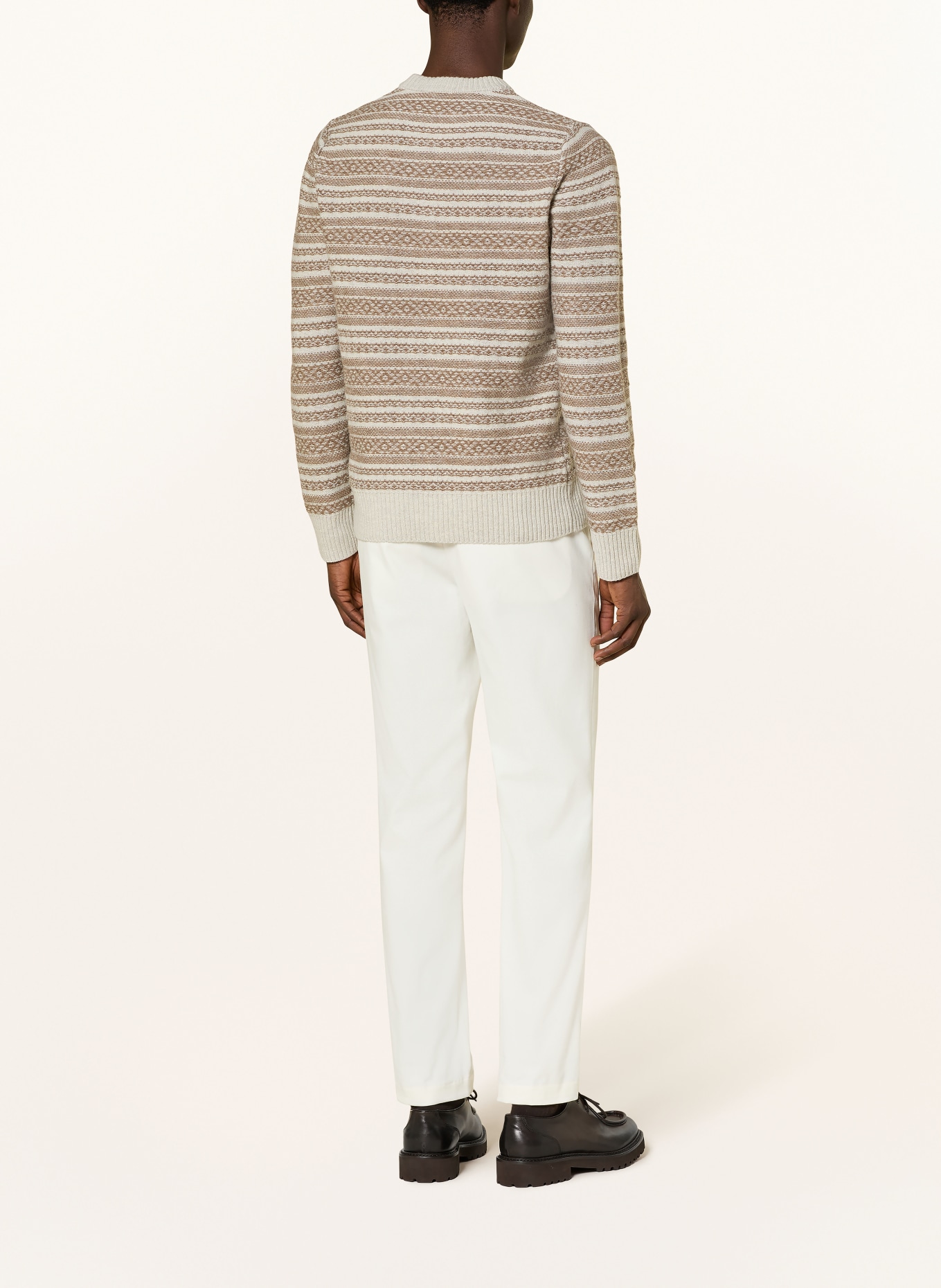 MAERZ MUENCHEN Pullover: BEIGE / BRAUN