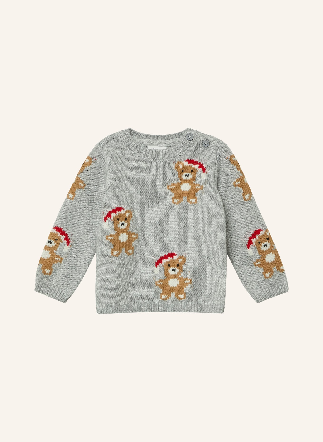 s.Oliver RED Pullover: HELLGRAU / HELLBRAUN / ROT