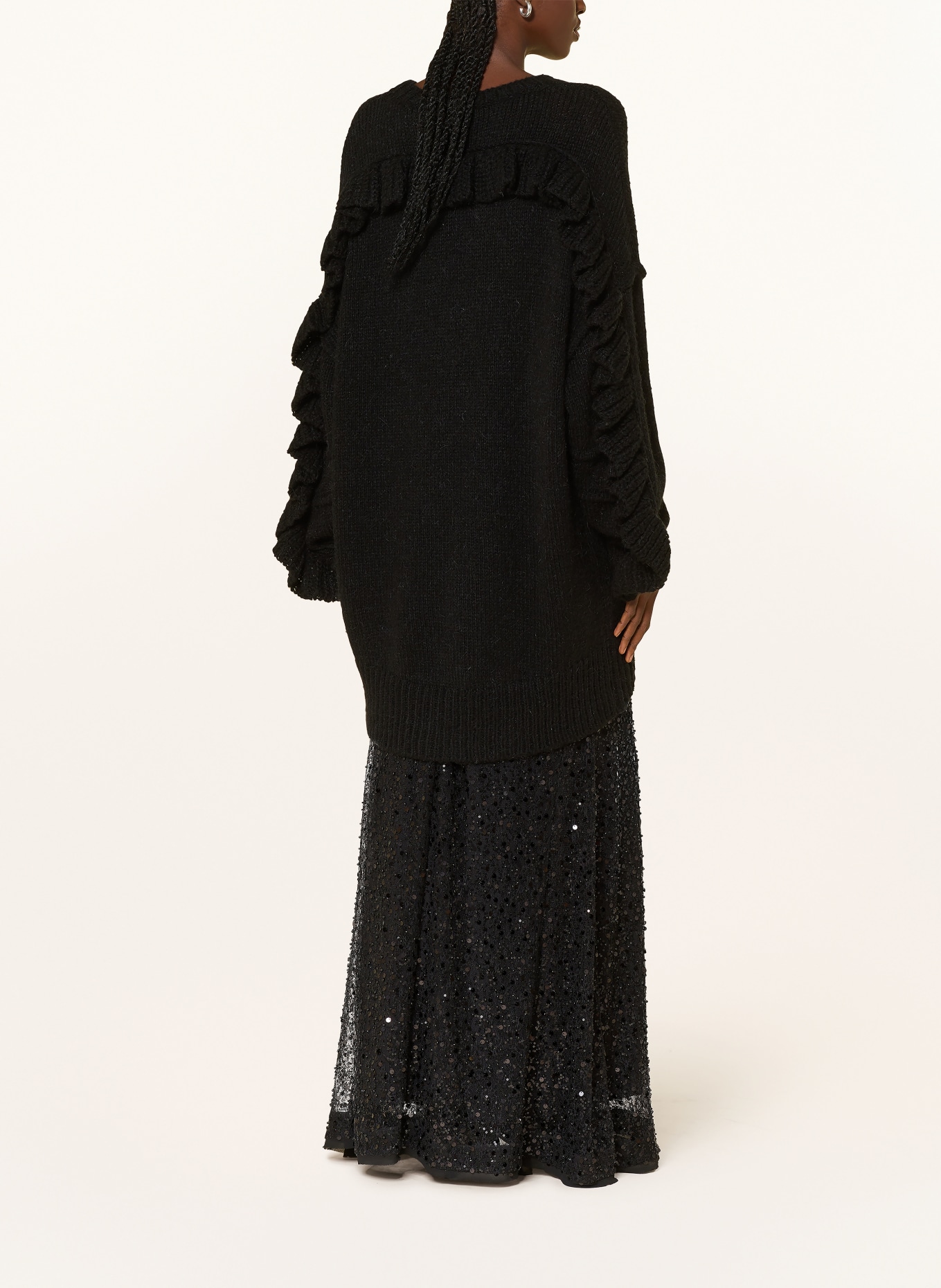 ESSENTIEL ANTWERP Rock ISEQUINS mit Pailletten: SCHWARZ