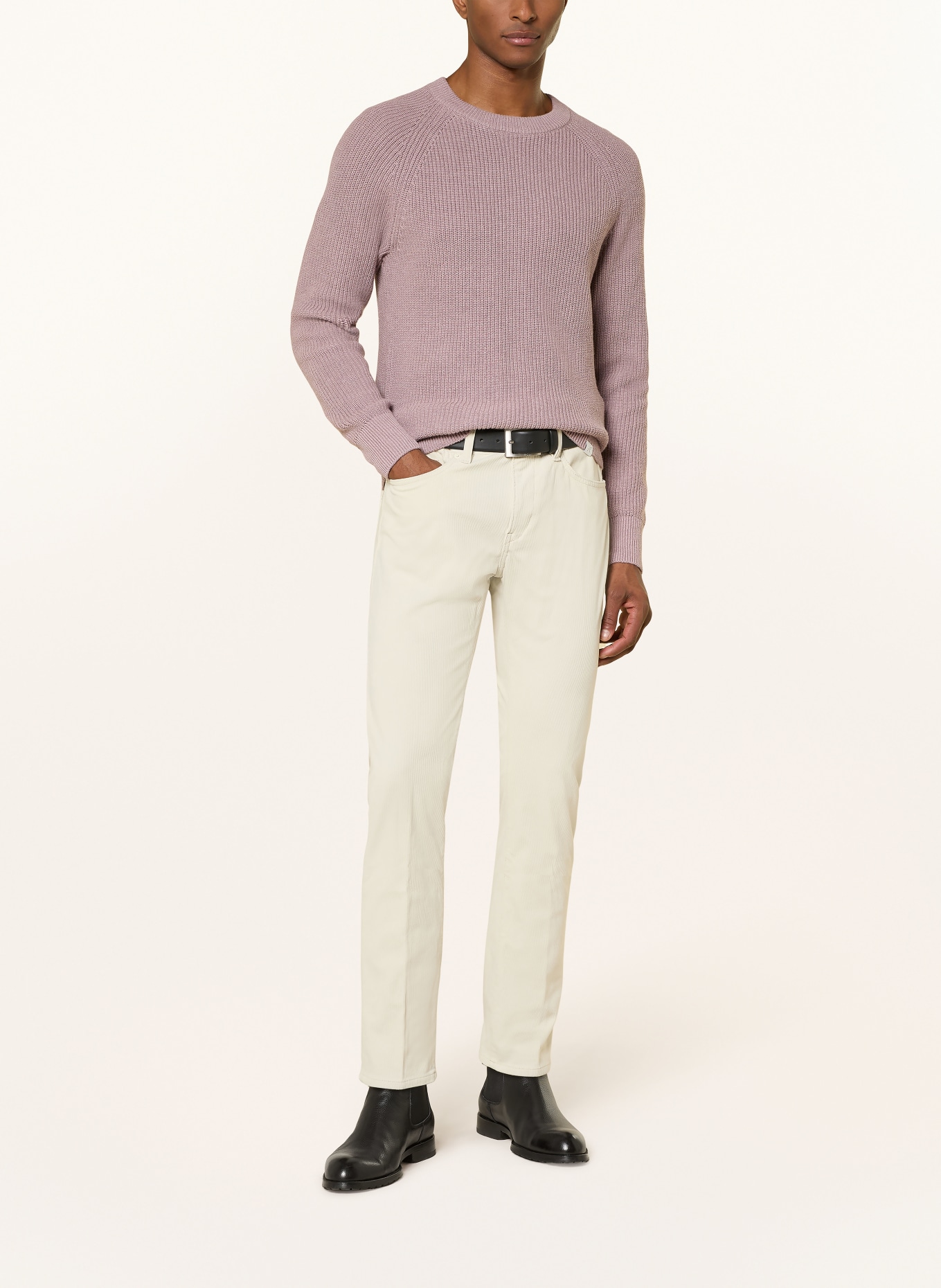 BOSS Cordhose DELAWARE Slim Fit: 131 Open White