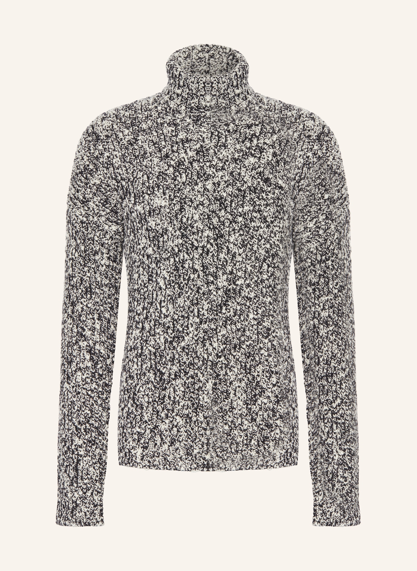 DOLCE & GABBANA Rollkragenpullover: SCHWARZ / WEISS