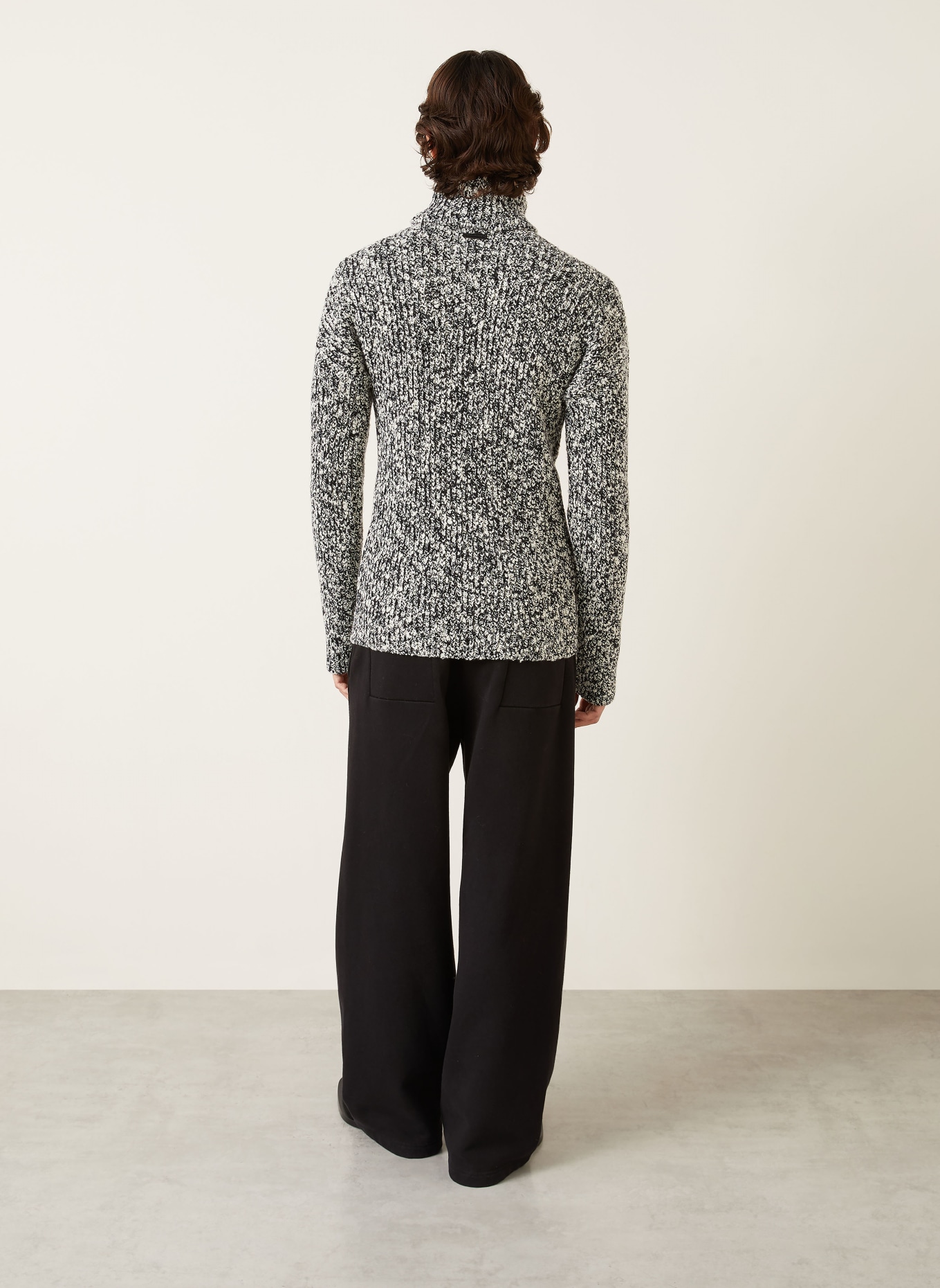 DOLCE & GABBANA Rollkragenpullover: SCHWARZ / WEISS