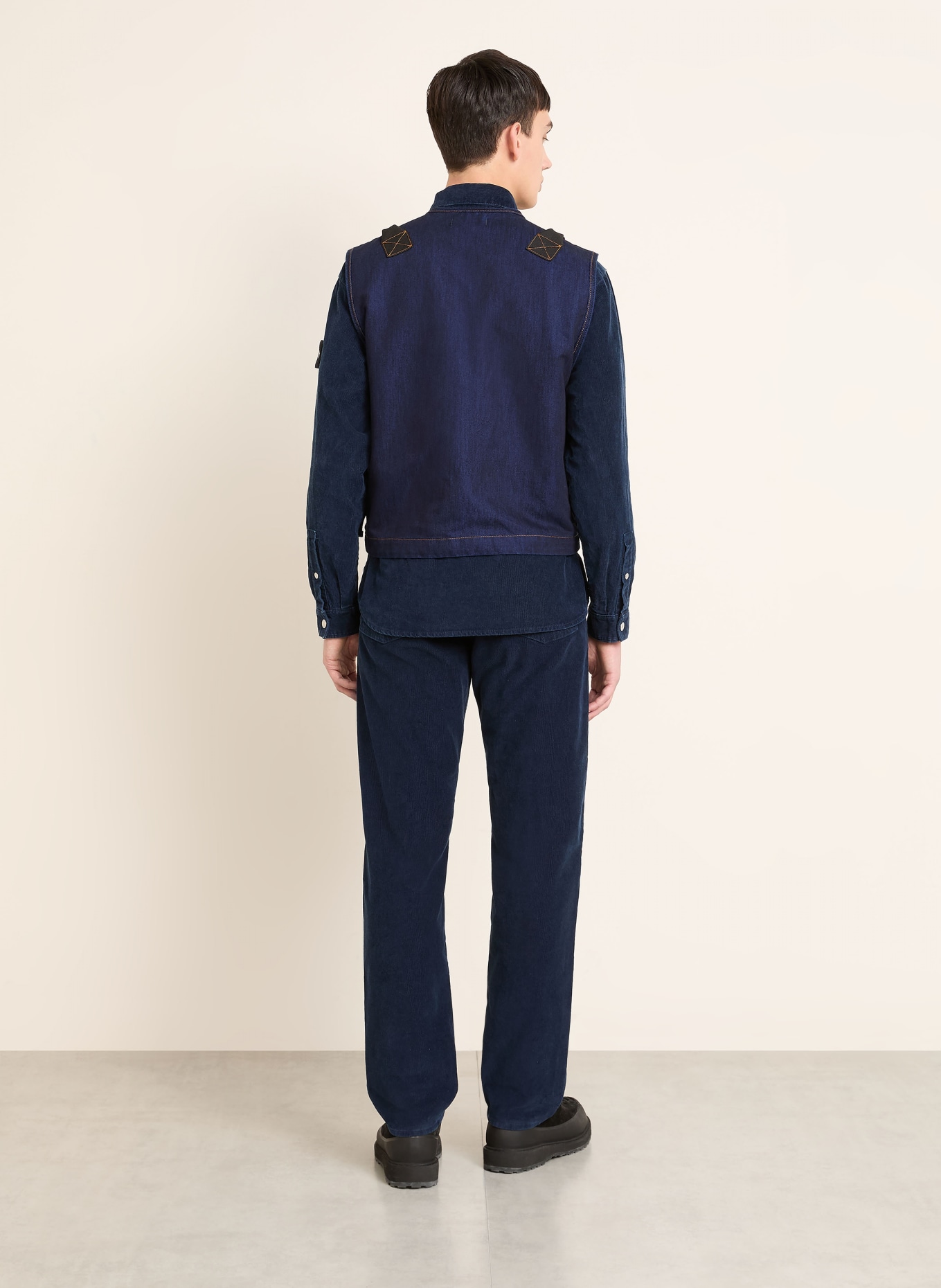 STONE ISLAND Jeansweste DENIM PROJECT: DUNKELBLAU