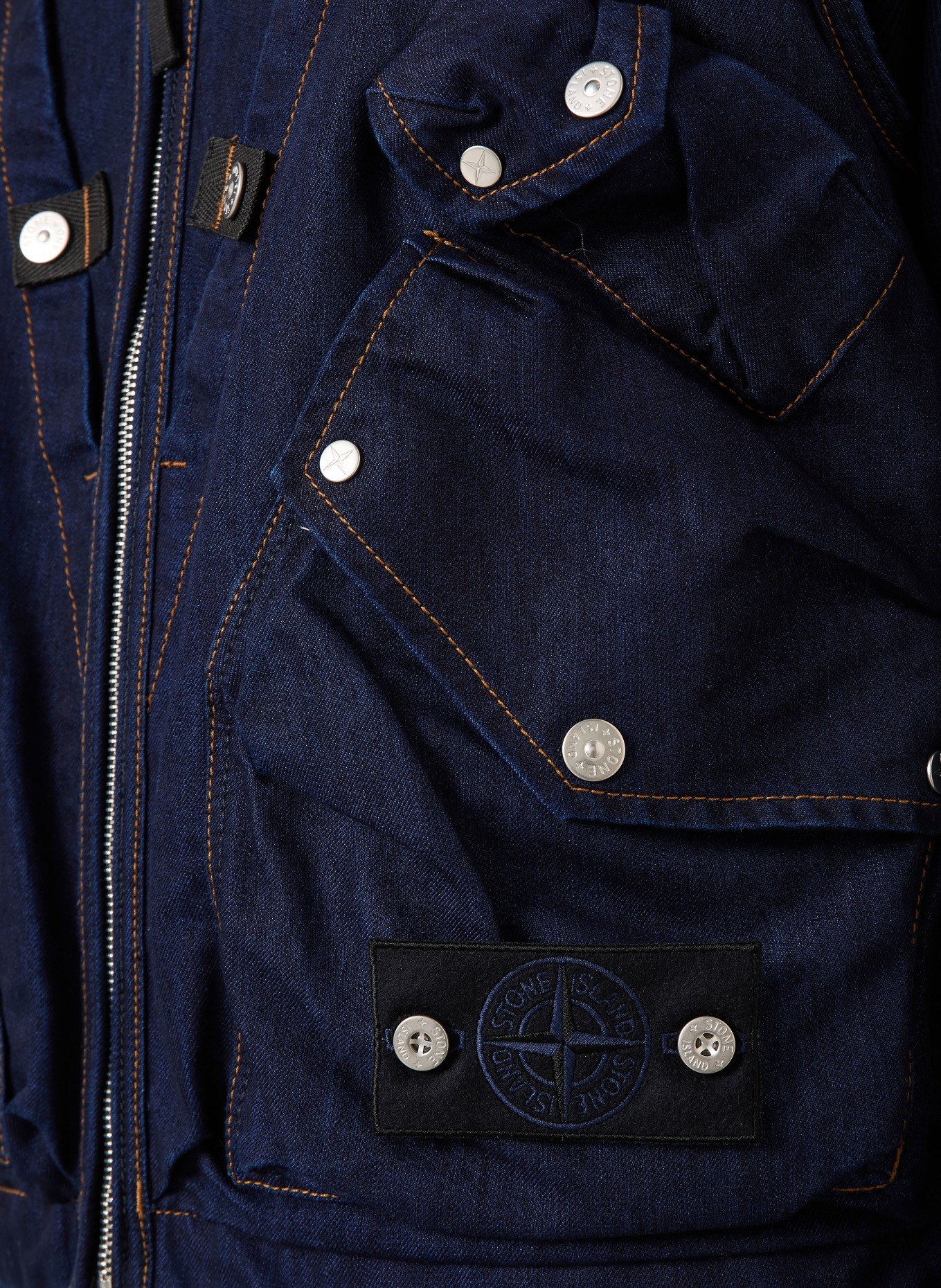STONE ISLAND Jeansweste DENIM PROJECT: DUNKELBLAU