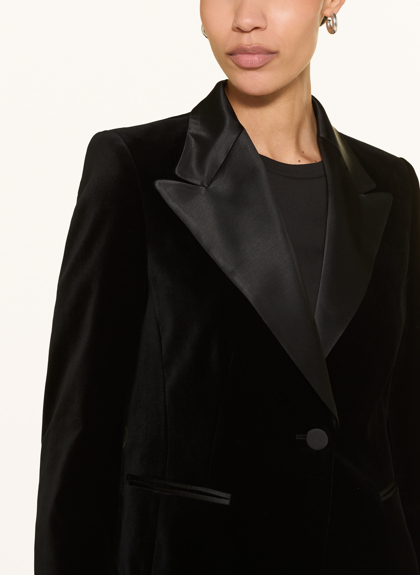 windsor. Samtblazer: SCHWARZ