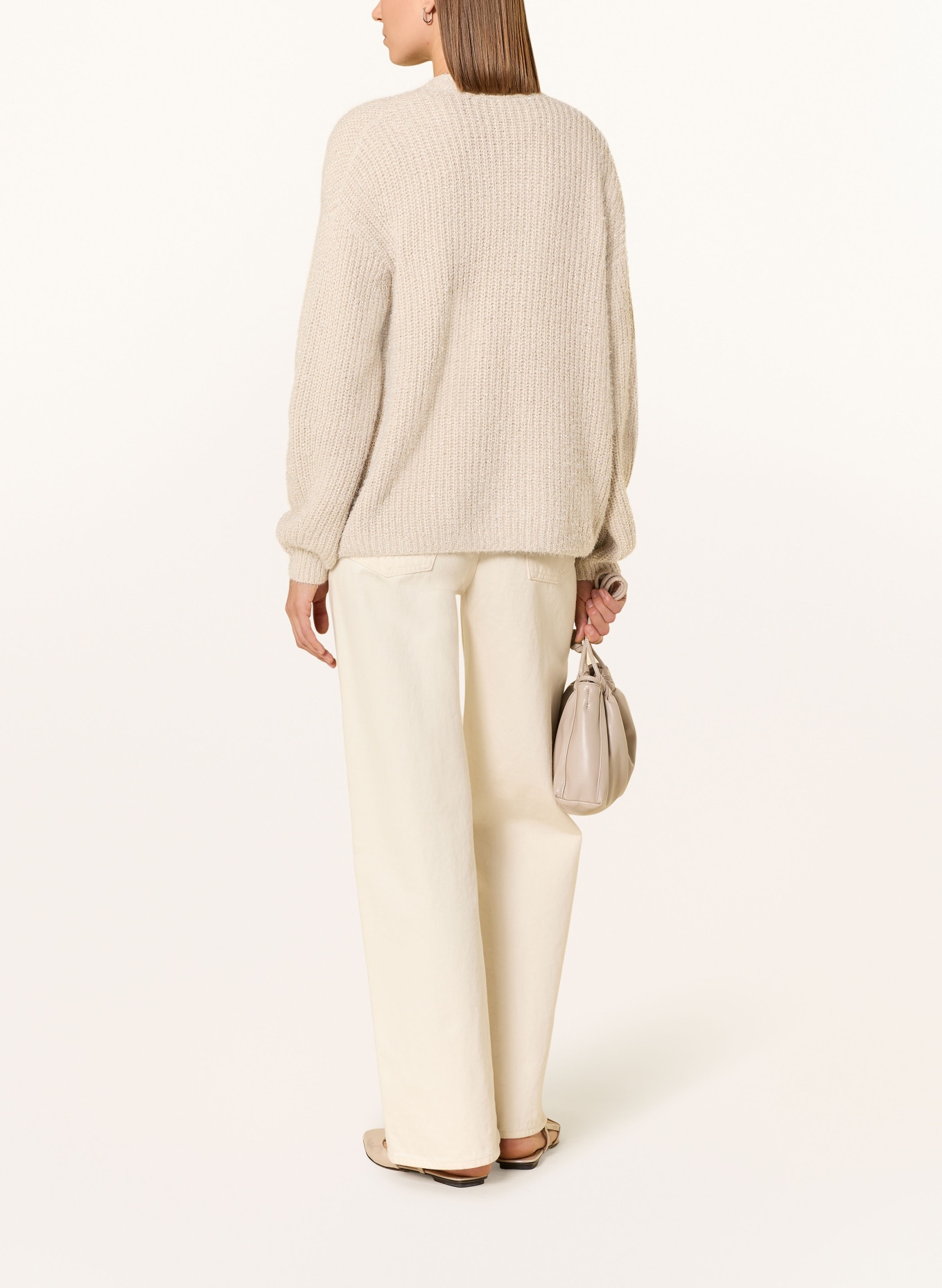 comma Strickhülle mit Glitzergarn: BEIGE