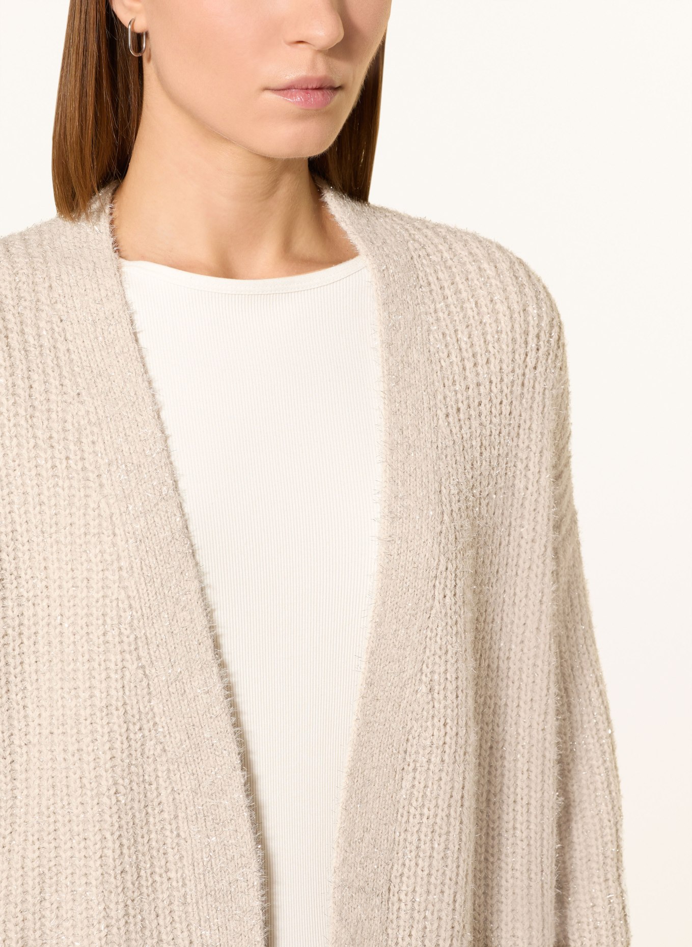 comma Strickhülle mit Glitzergarn: BEIGE