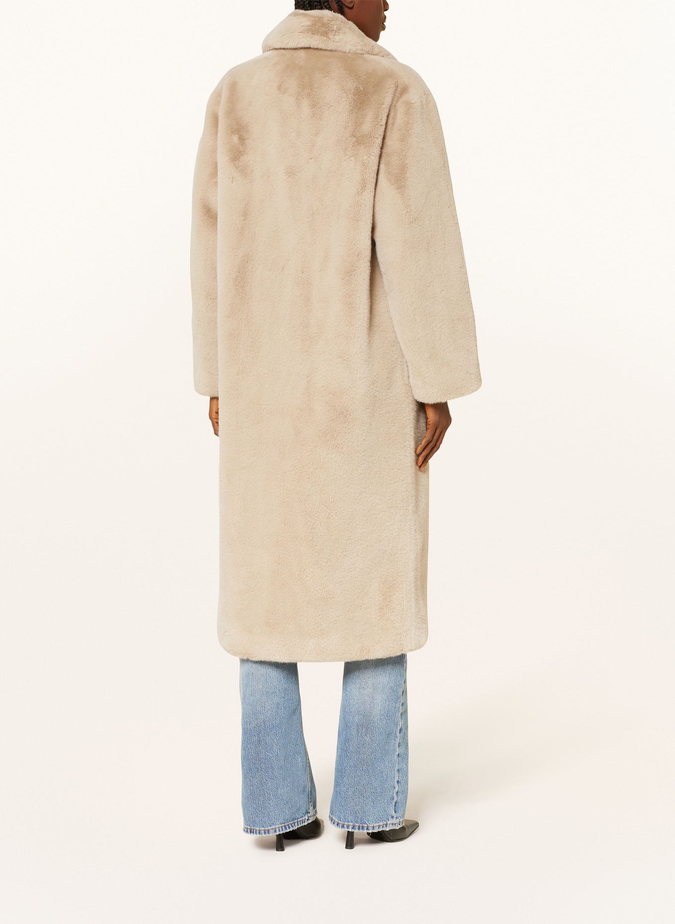 STAND STUDIO Kunstfell-Mantel MIRA: BEIGE