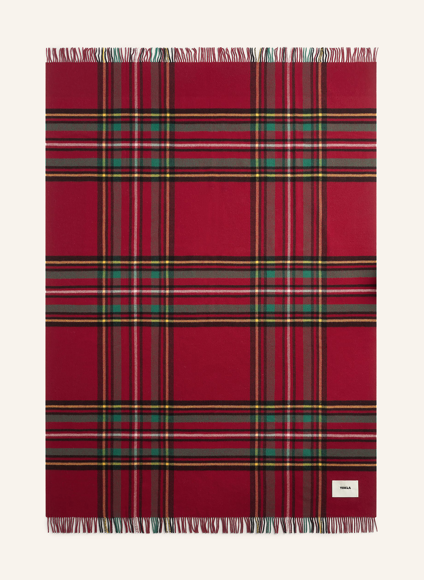 TEKLA Plaid: ČERVENÁ / ŽLUTÁ / ZELENÁ