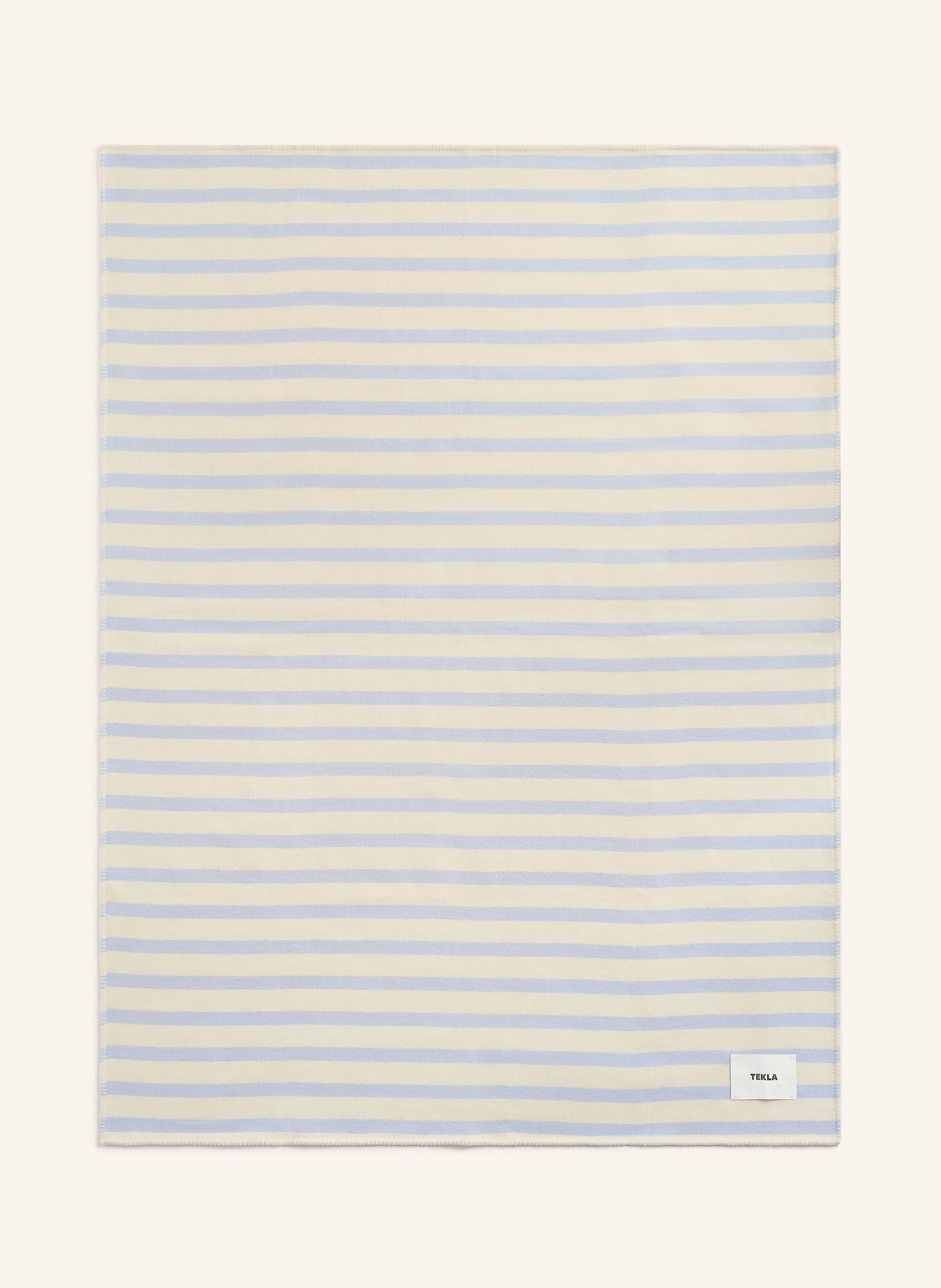 TEKLA Plaid: WEISS / HELLBLAU