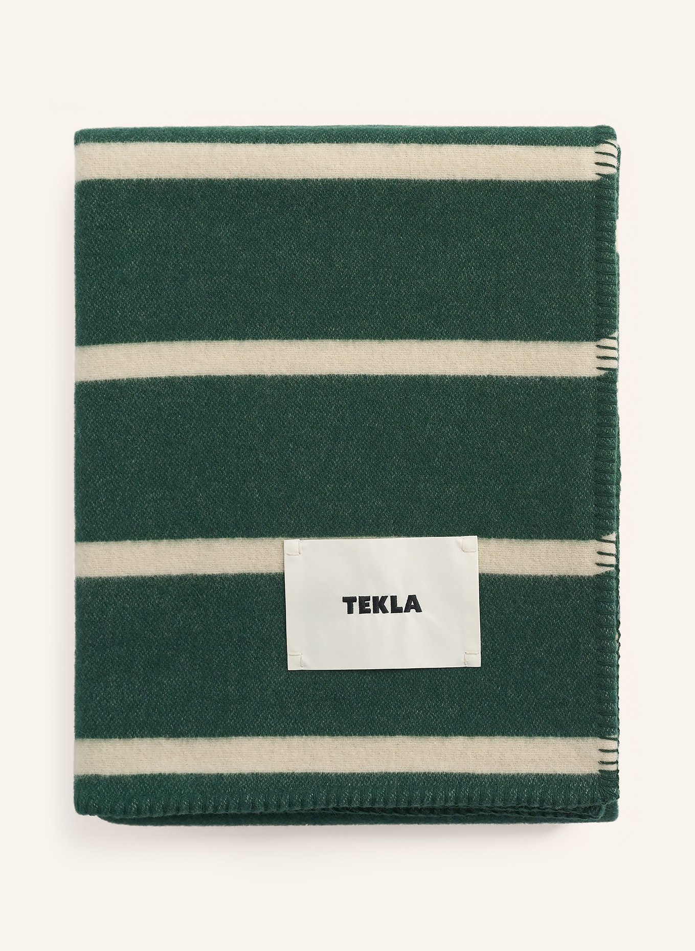 TEKLA Plaid: ZELENÁ / BÍLÁ