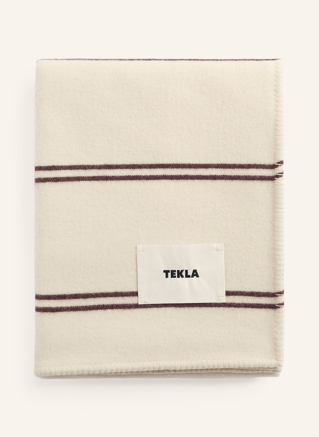 TEKLA Plaid: TMAVĚ ČERVENÁ / BÍLÁ