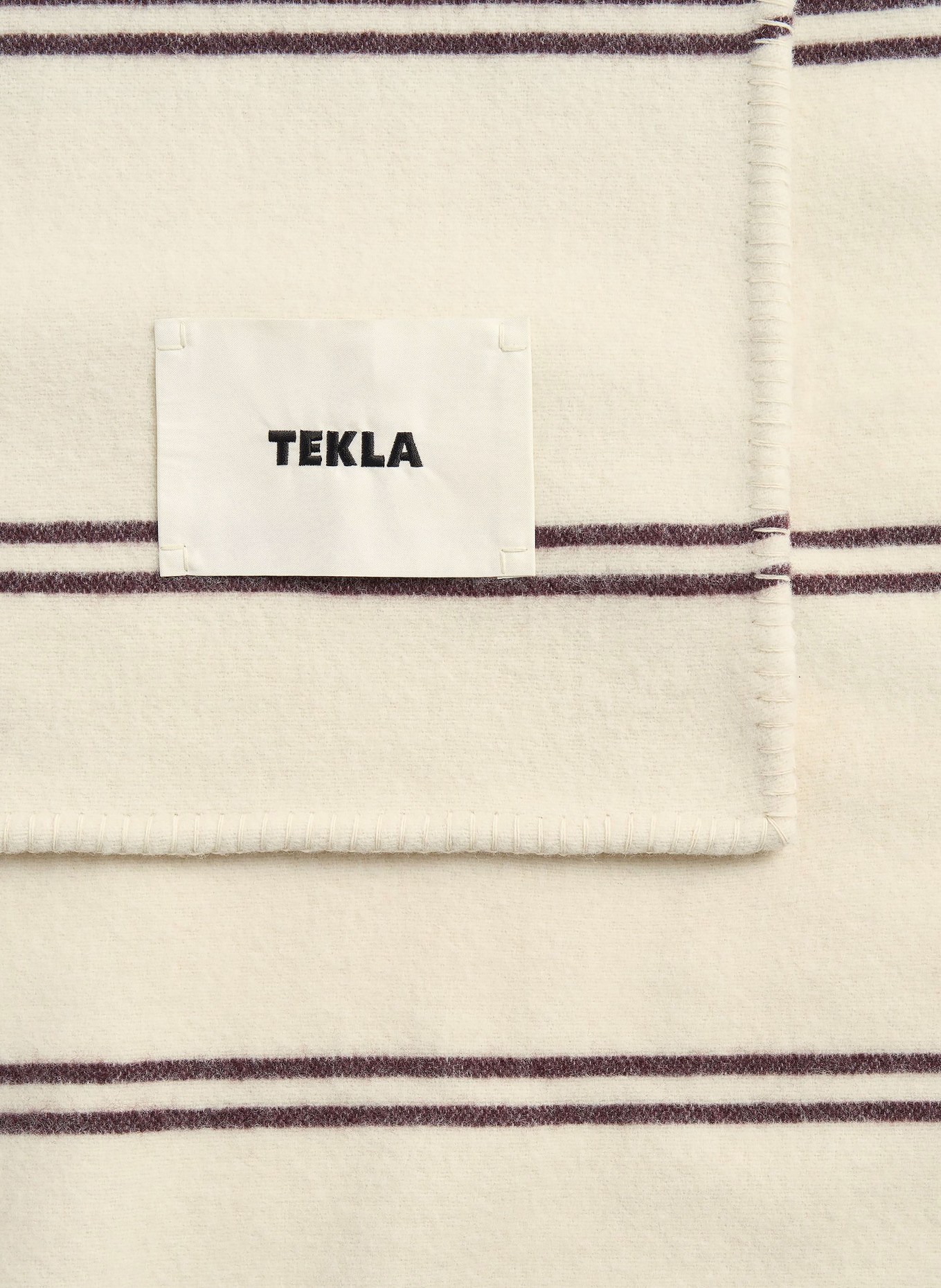 TEKLA Plaid: TMAVĚ ČERVENÁ / BÍLÁ