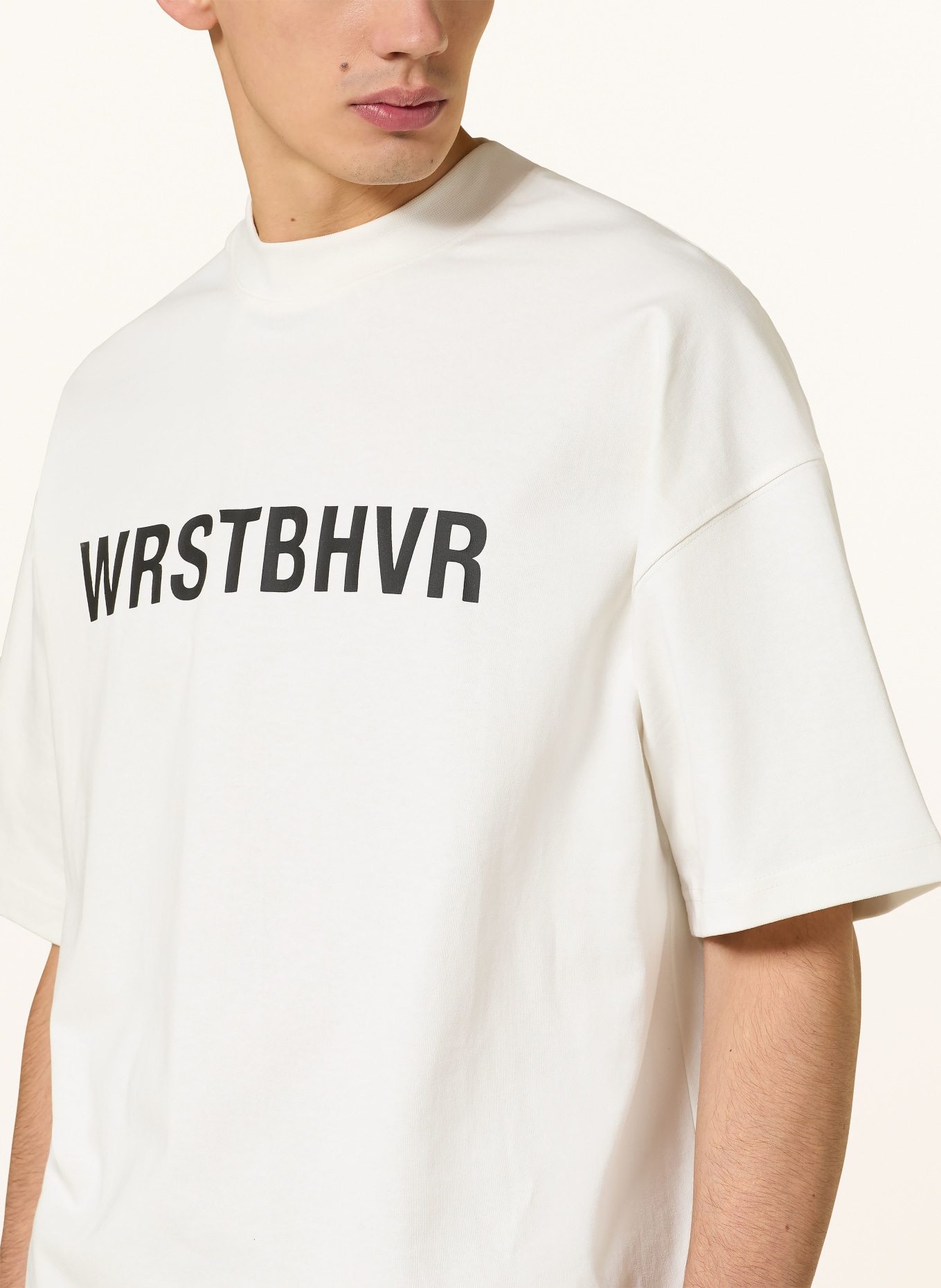WRSTBHVR T-Shirt RASMUS: WEISS / SCHWARZ