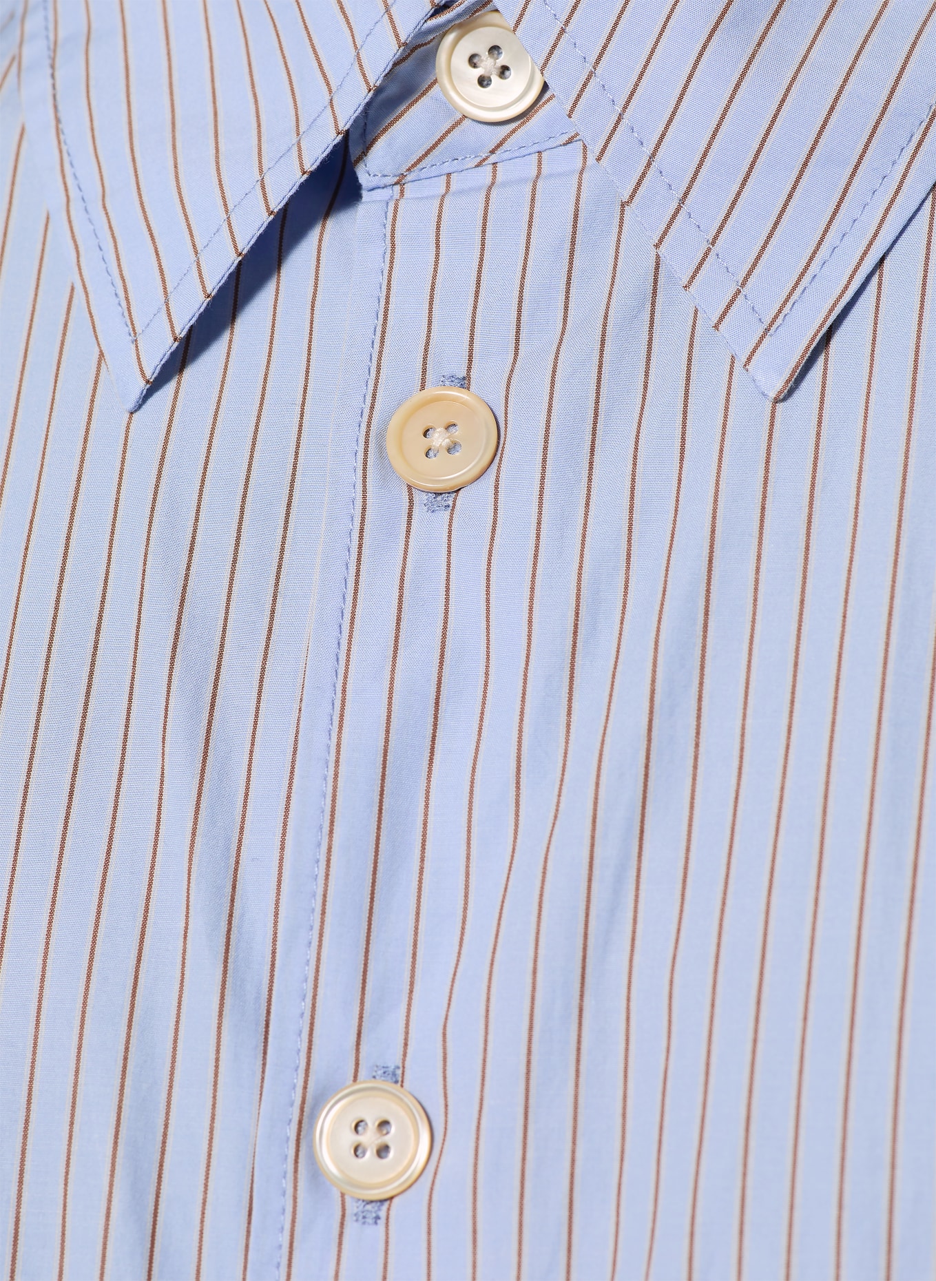 OUR LEGACY Hemd BEYOND Comfort Fit: HELLBLAU / BRAUN