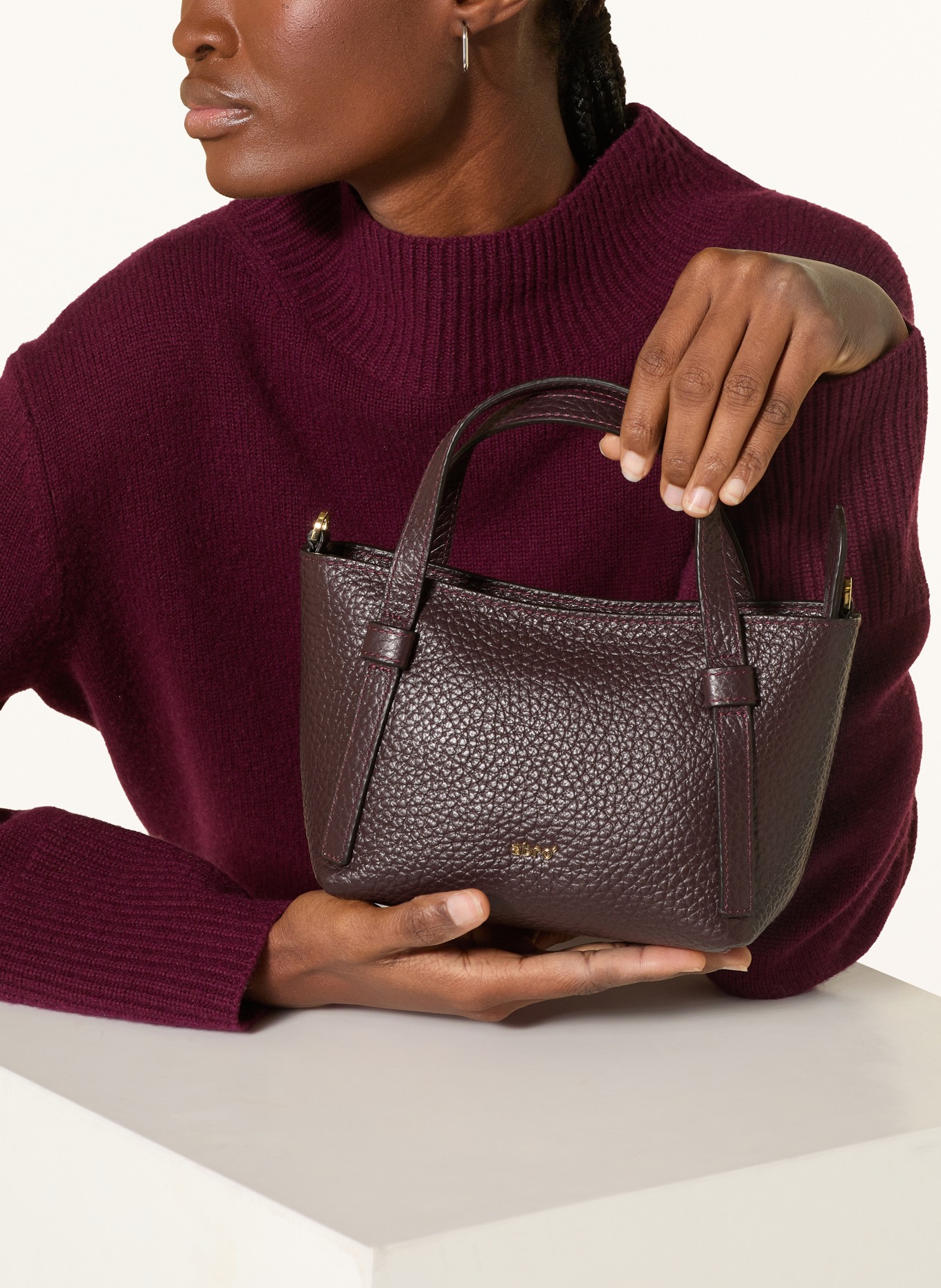 abro Handtasche COSMO MINI: DUNKELROT