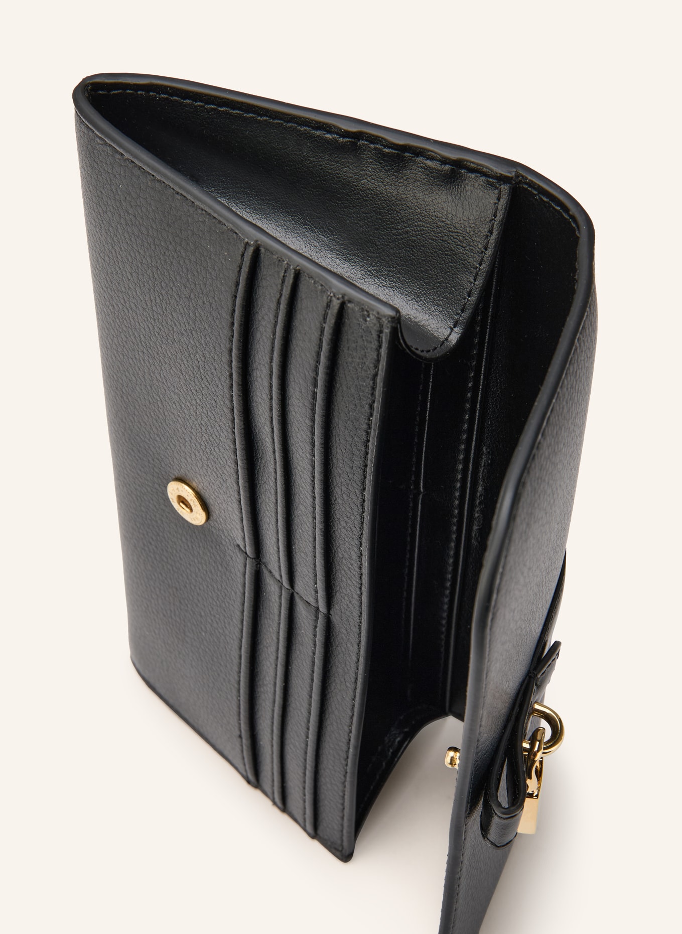 STELLA McCARTNEY Portefeuille RYDER CONTINENTAL avec compartiment à monnaie: NOIR