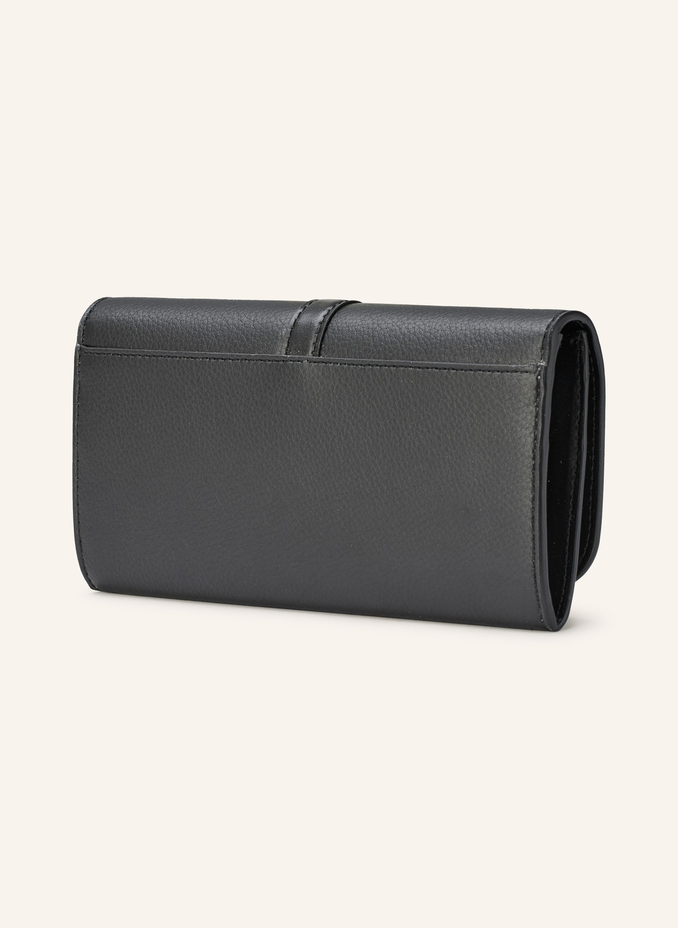 STELLA McCARTNEY Portefeuille RYDER CONTINENTAL avec compartiment à monnaie: NOIR