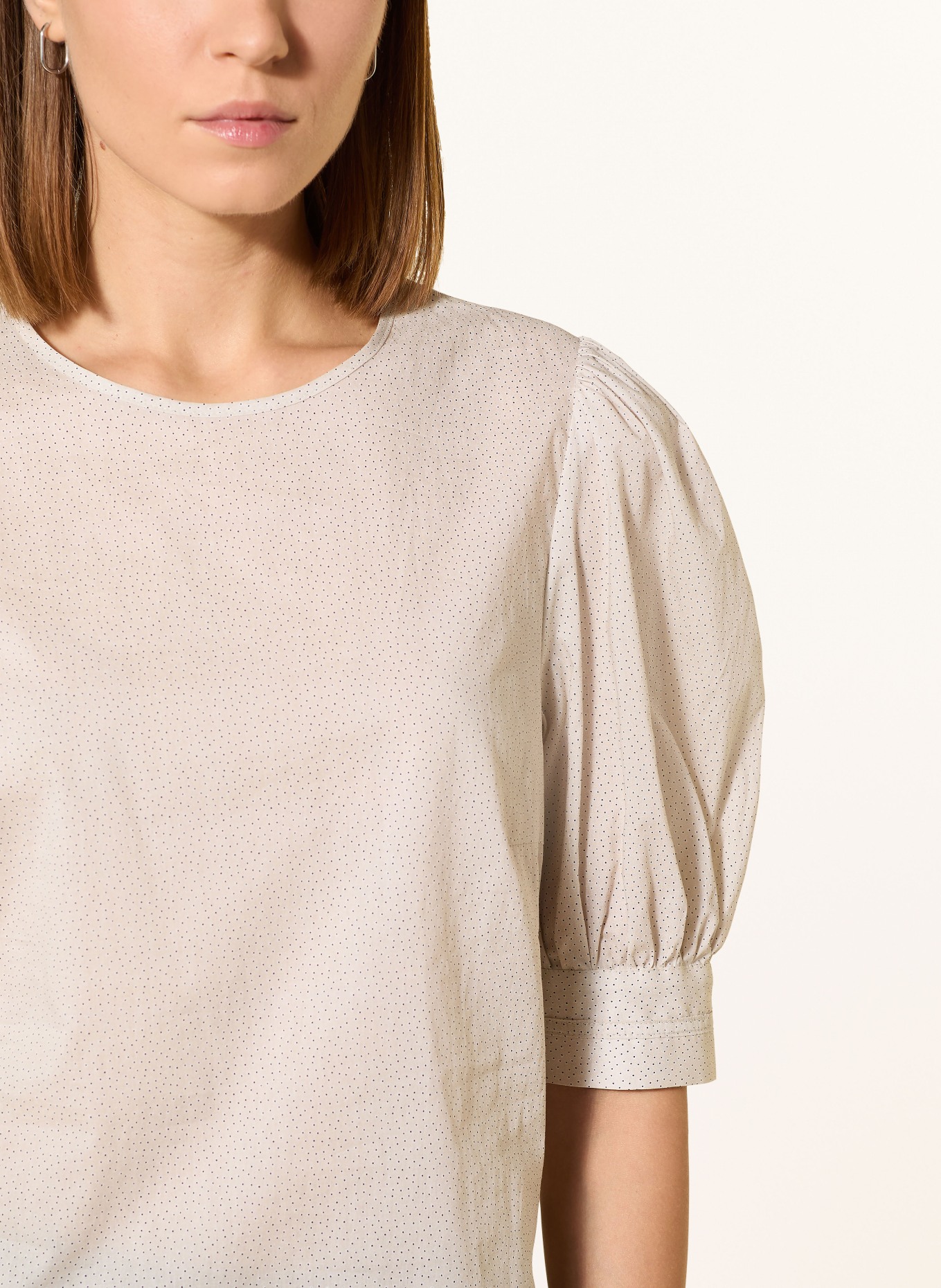 ROCKMACHERIN Blusenshirt TULA: CREME / SCHWARZ