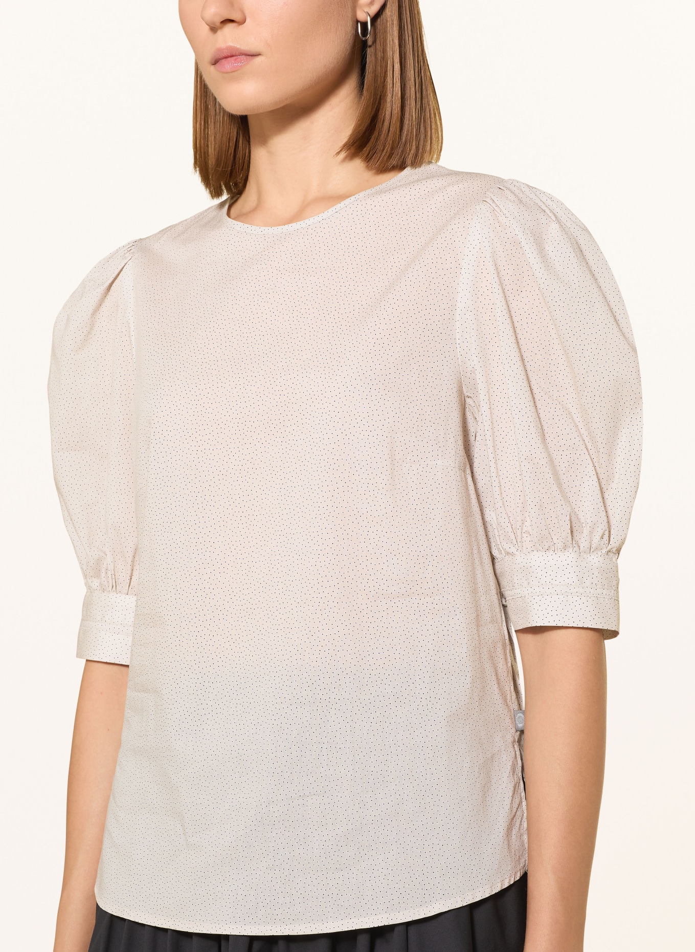 ROCKMACHERIN Blusenshirt TULA: CREME / SCHWARZ