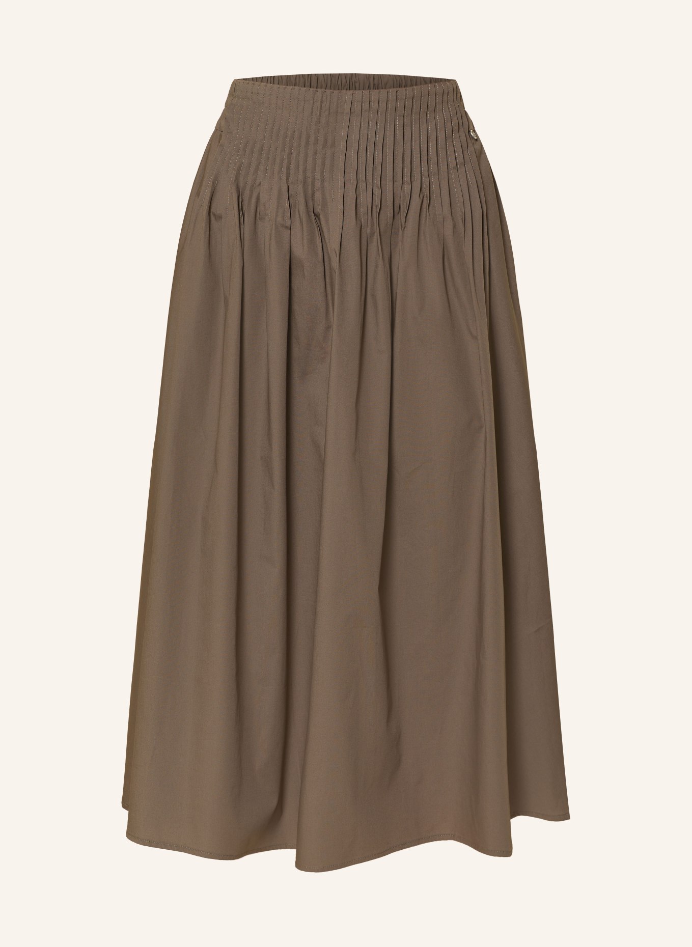 ROCKMACHERIN Faltenrock WINDACH: BRAUN