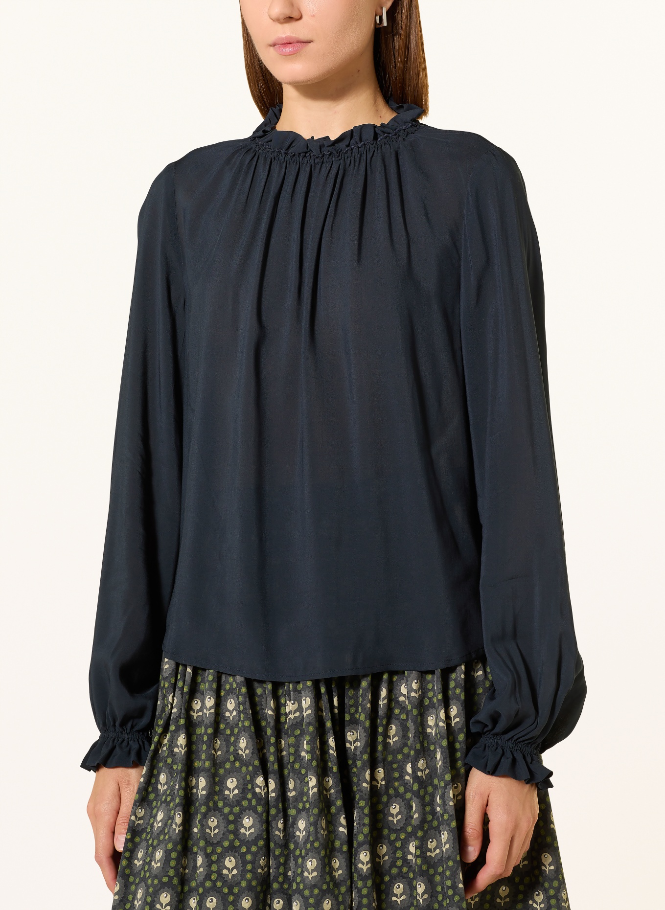 ROCKMACHERIN Blusenshirt EMMA: DUNKELBLAU