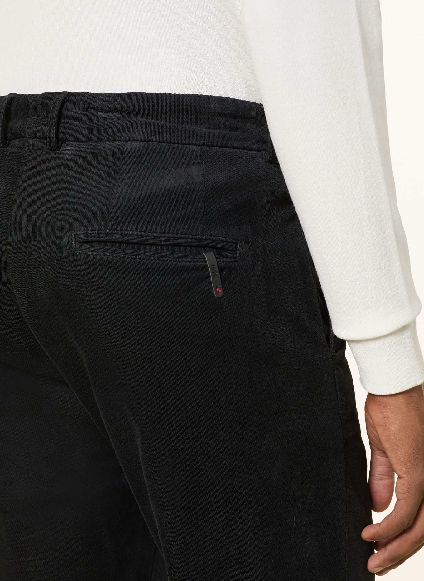 CINQUE Chino CIBEPPE Tapered Fit: SCHWARZ