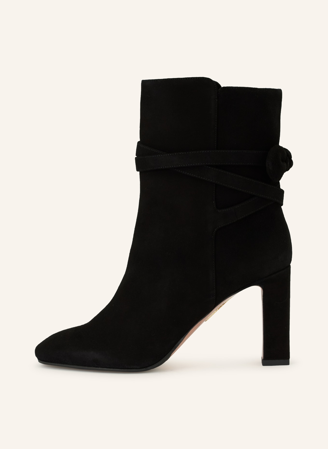 AQUAZZURA Kotníkové boty VERY BOW TIE: ČERNÁ