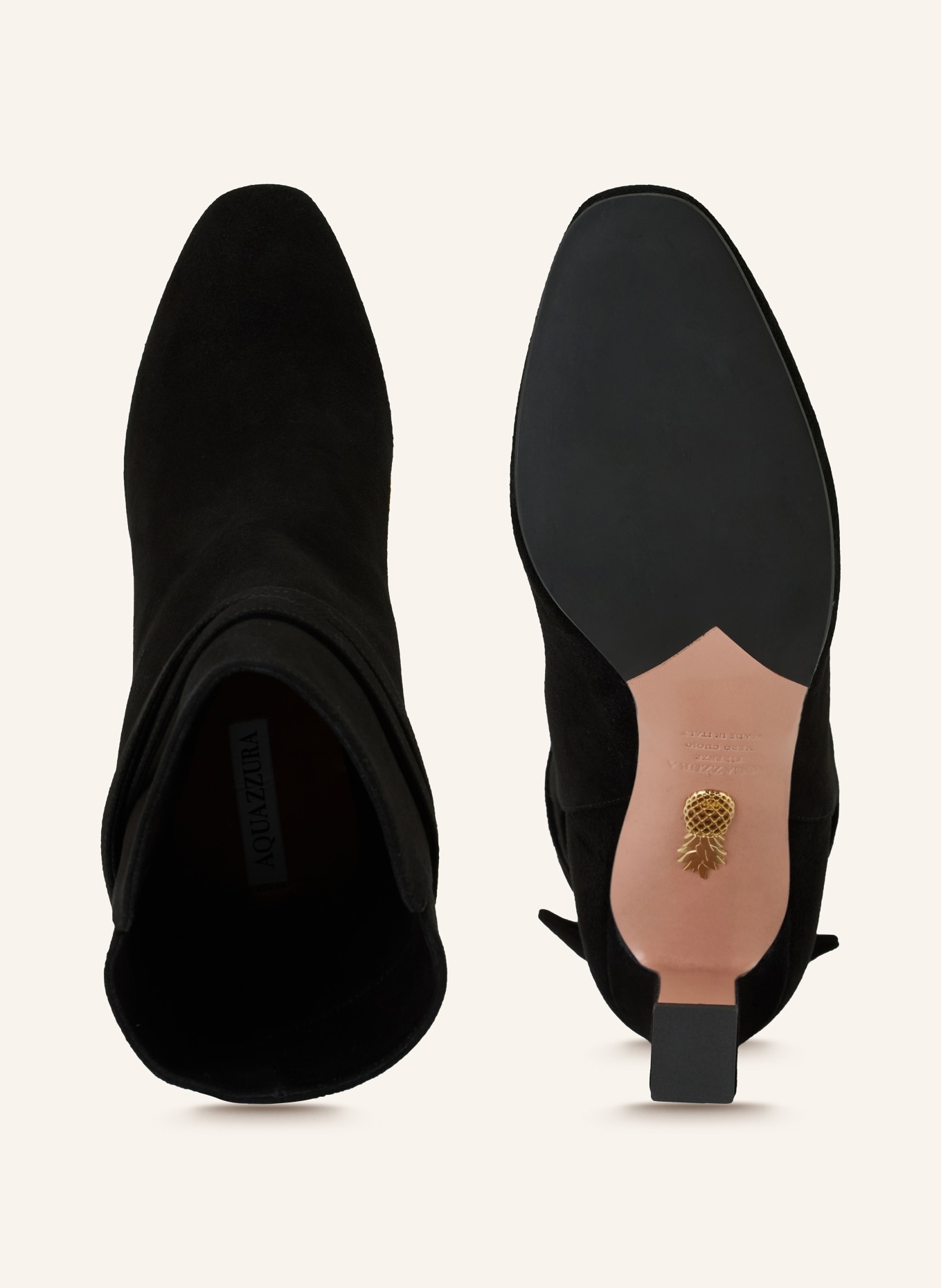 AQUAZZURA Kotníkové boty VERY BOW TIE: ČERNÁ