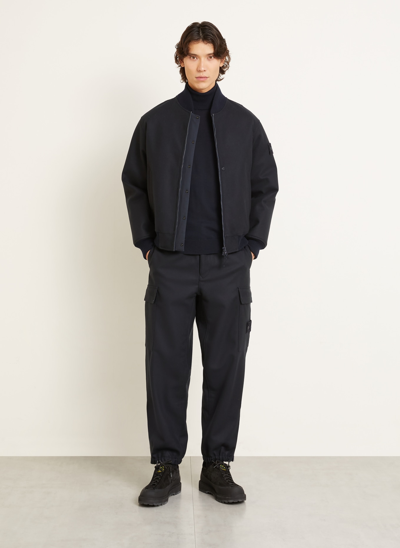 STONE ISLAND Rolkragenpullover GHOST: DUNKELBLAU