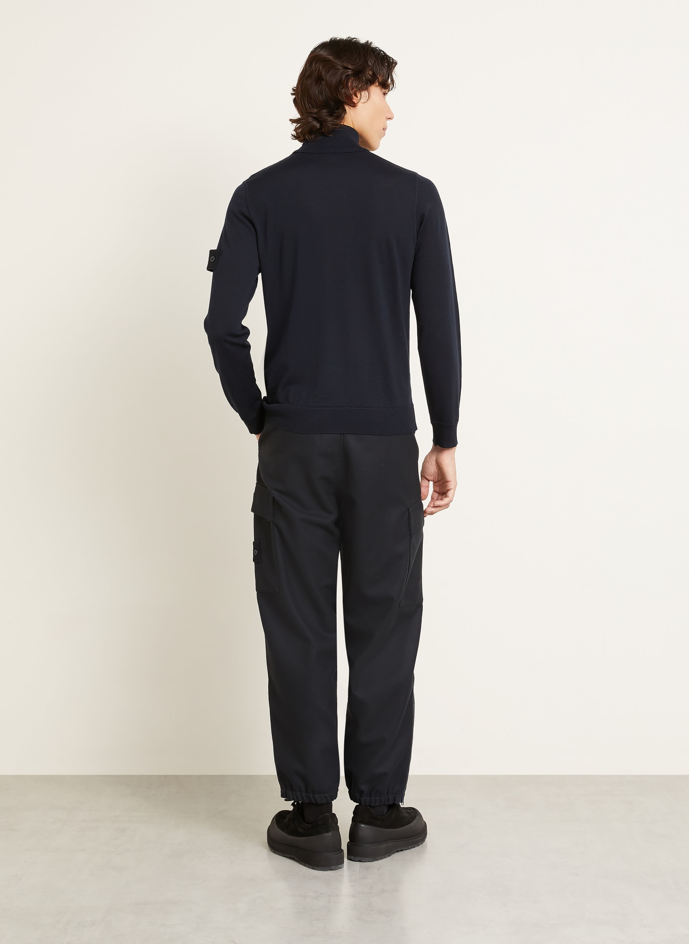 STONE ISLAND Rolkragenpullover GHOST: DUNKELBLAU