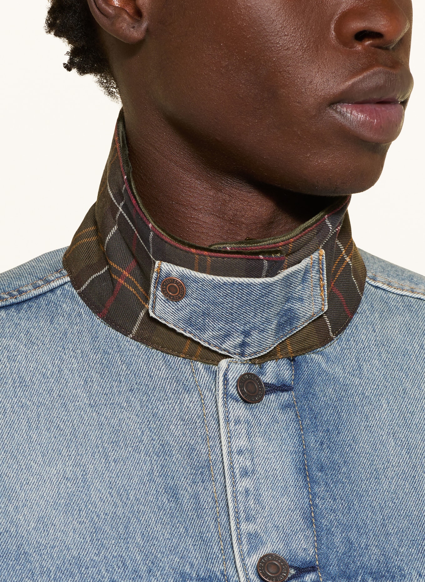 Barbour kurtka dżinsowa: JASNONIEBIESKI / KHAKI