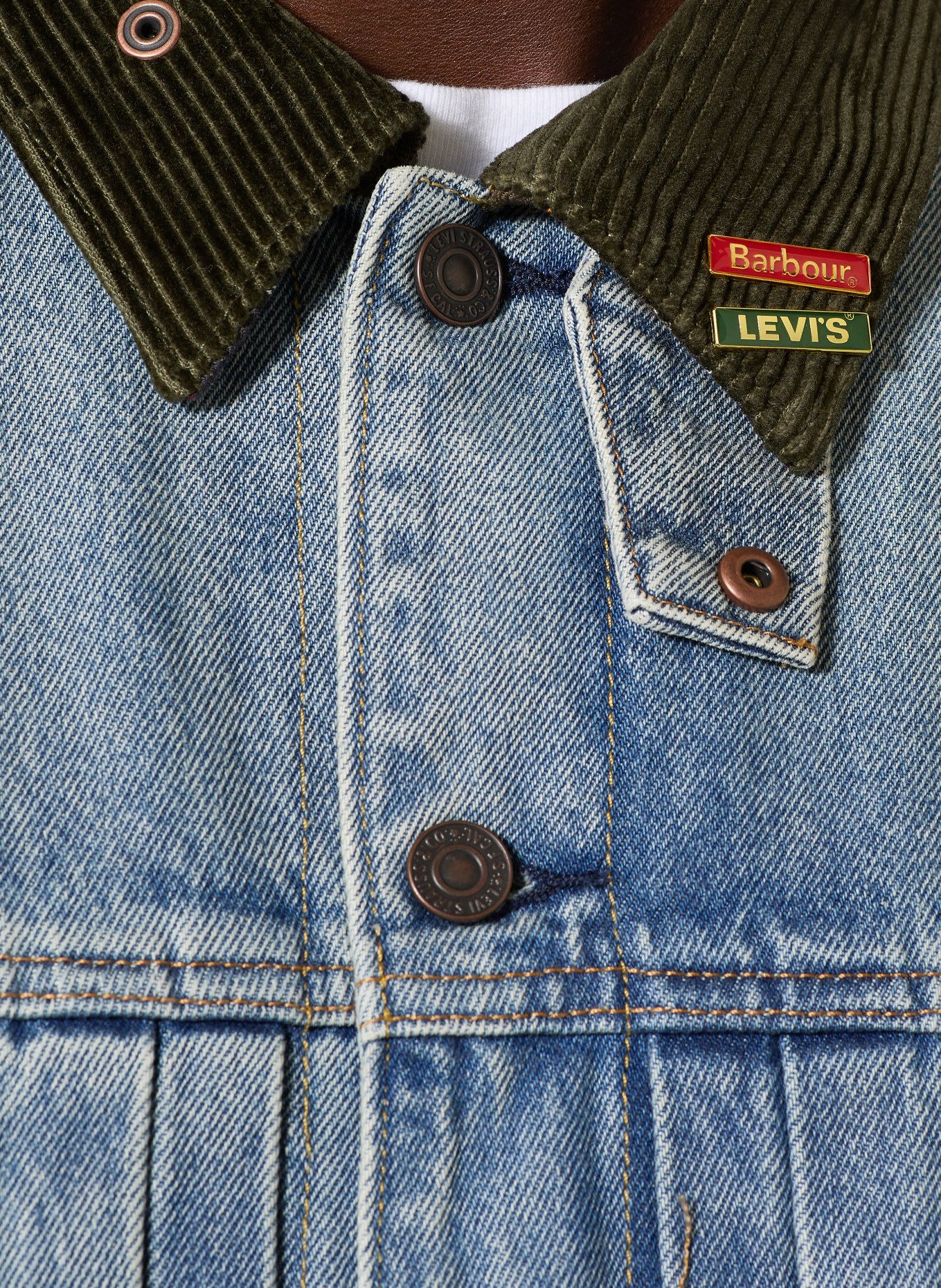 Barbour kurtka dżinsowa: JASNONIEBIESKI / KHAKI