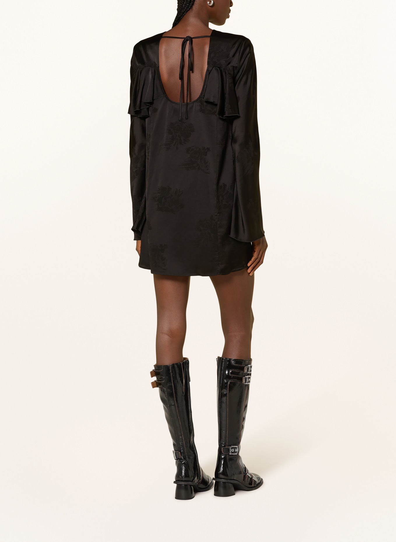 GANNI Cocktailkleid: SCHWARZ